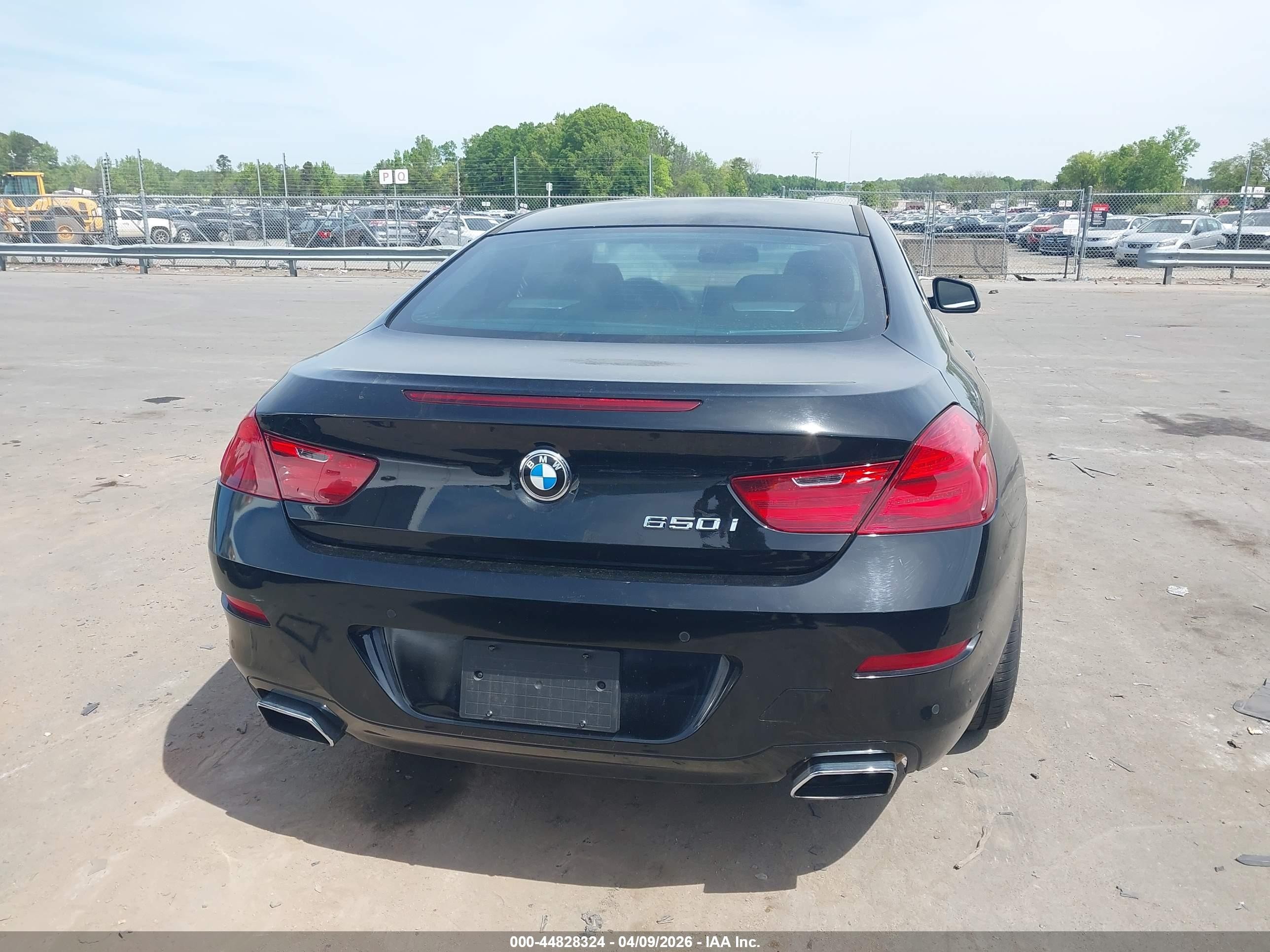 2012 Bmw 650i   Black vin: WBALX3C5XCDV77419