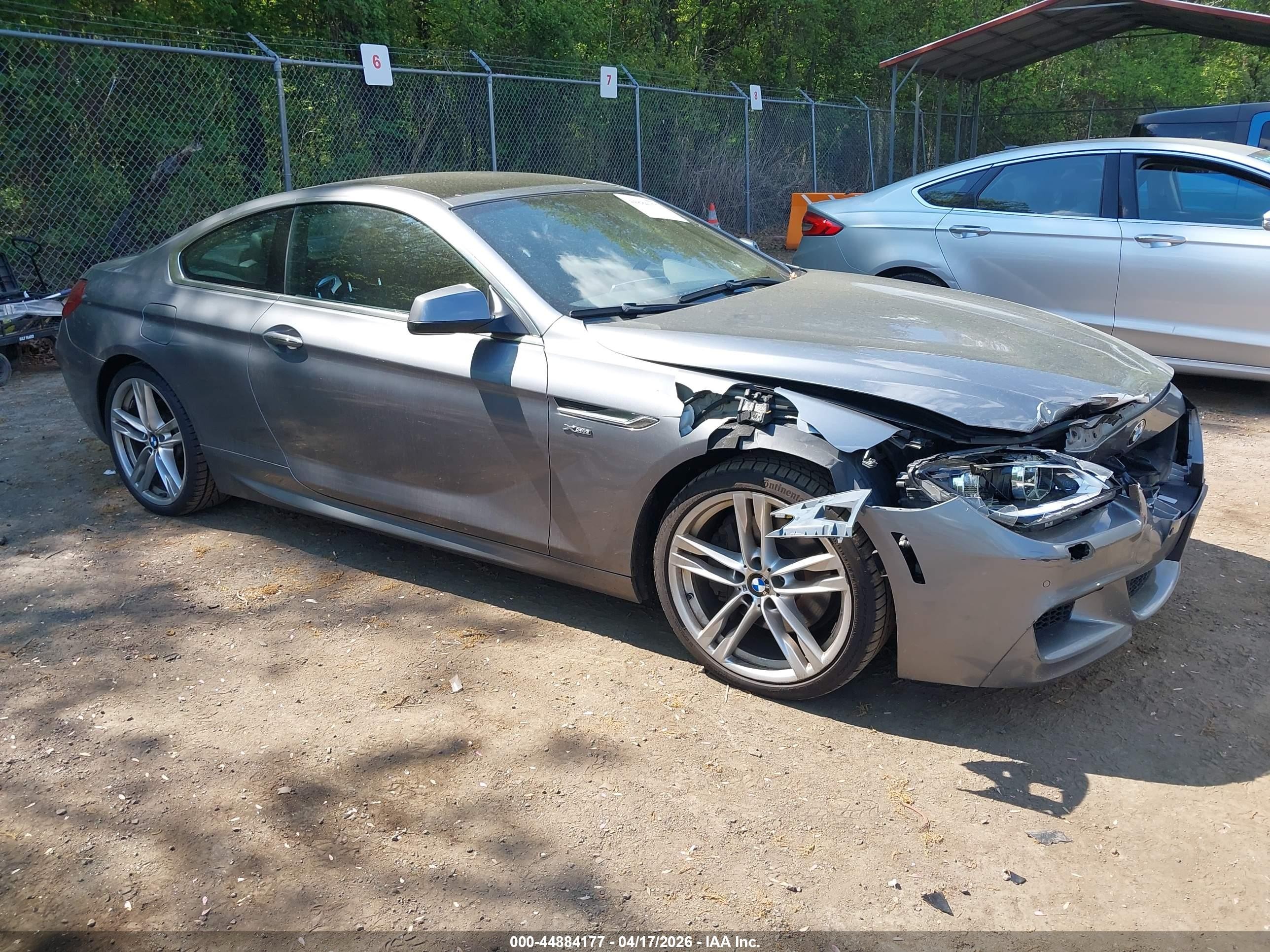 2012 Bmw 650i Xdrive Gray vin: WBALX5C58CC894116