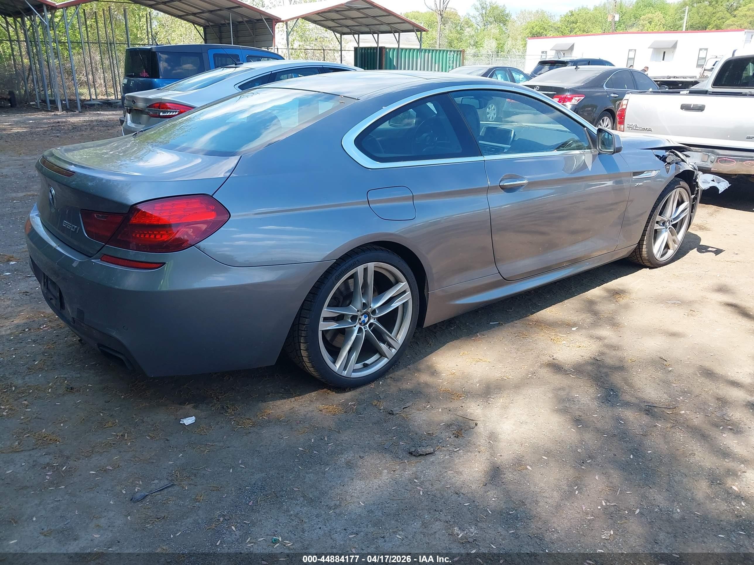 2012 Bmw 650i Xdrive Gray vin: WBALX5C58CC894116
