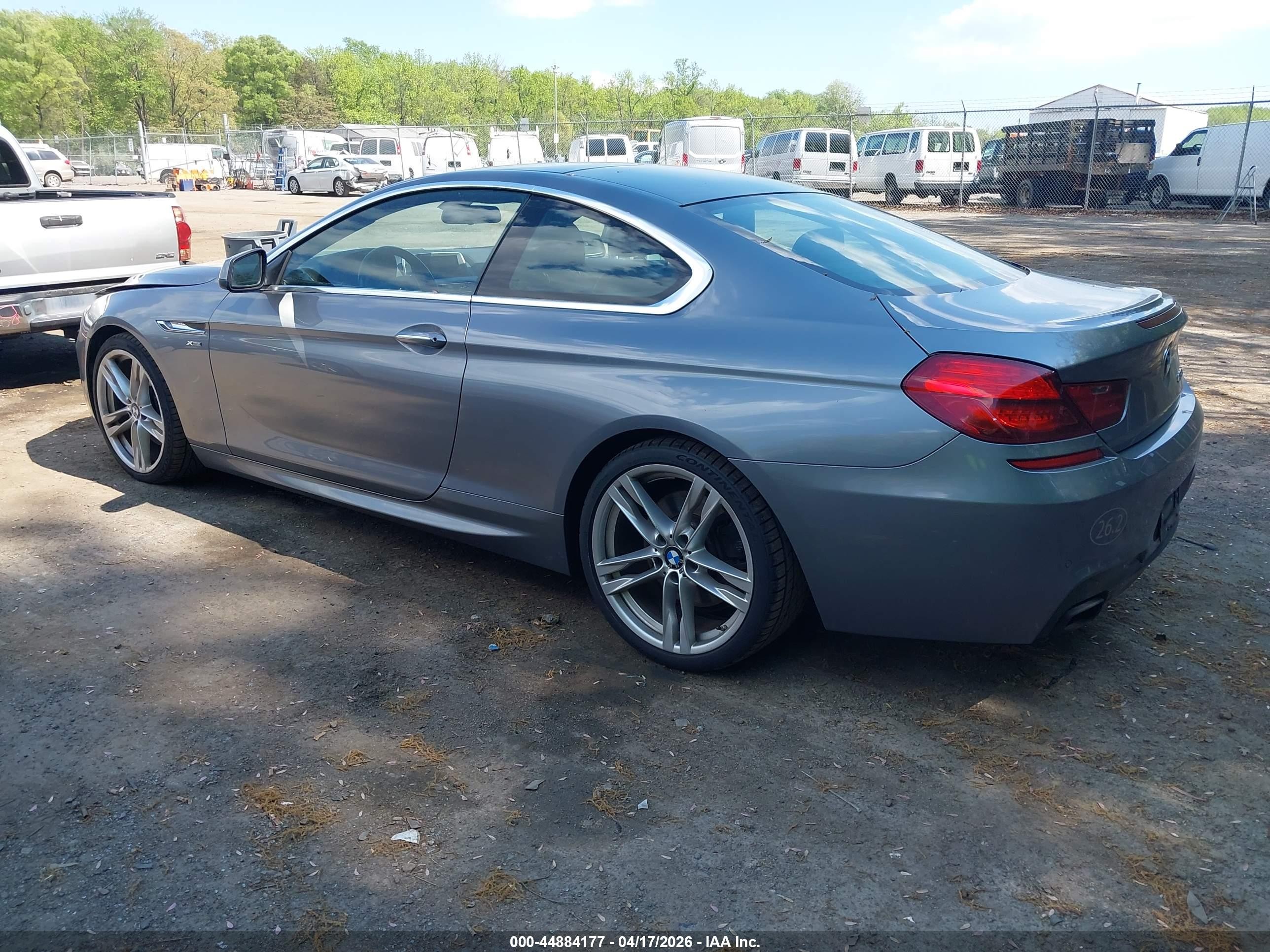 2012 Bmw 650i Xdrive Gray vin: WBALX5C58CC894116