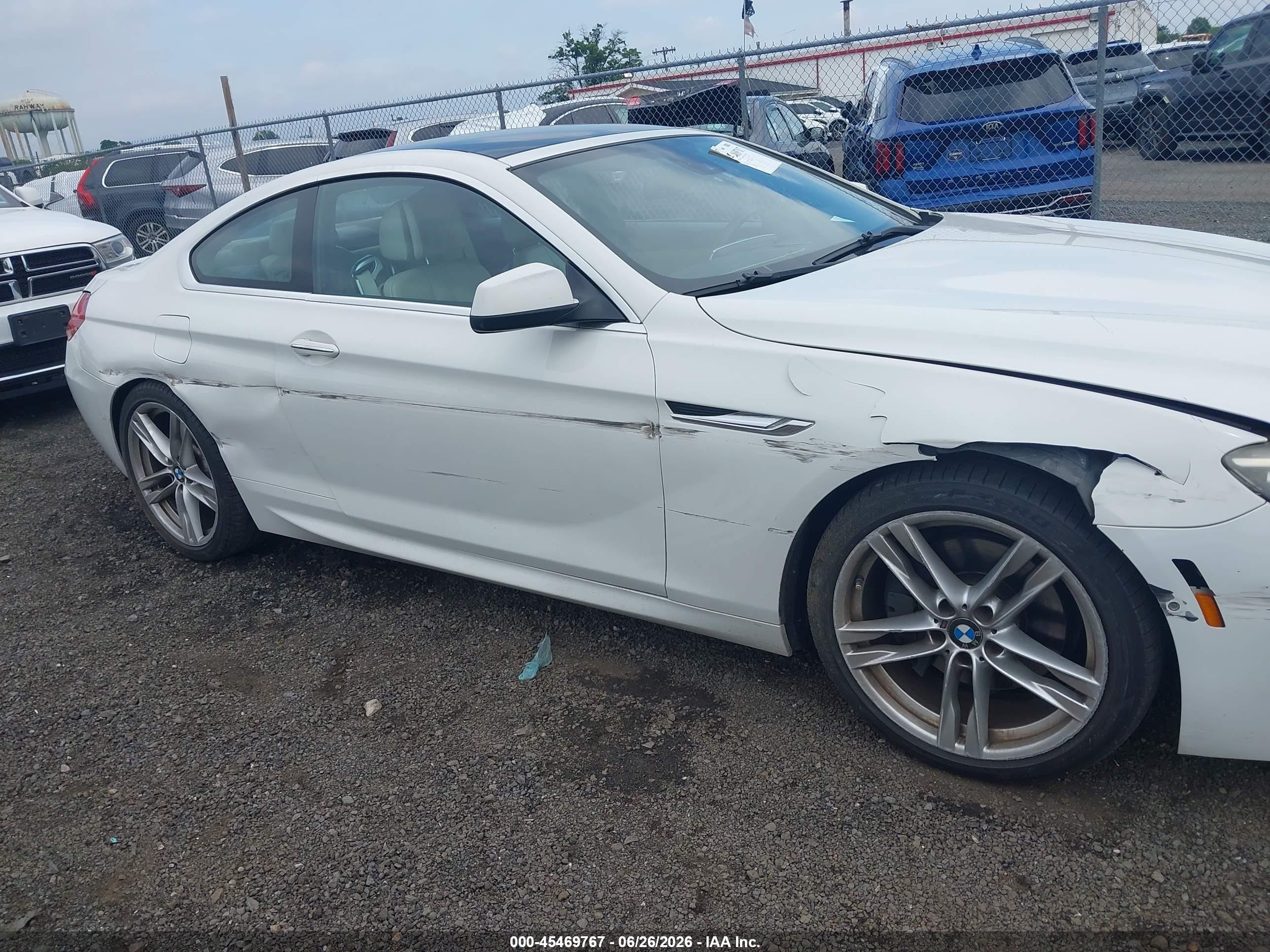 2012 Bmw 650i Xdrive White vin: WBALX5C58CC894391
