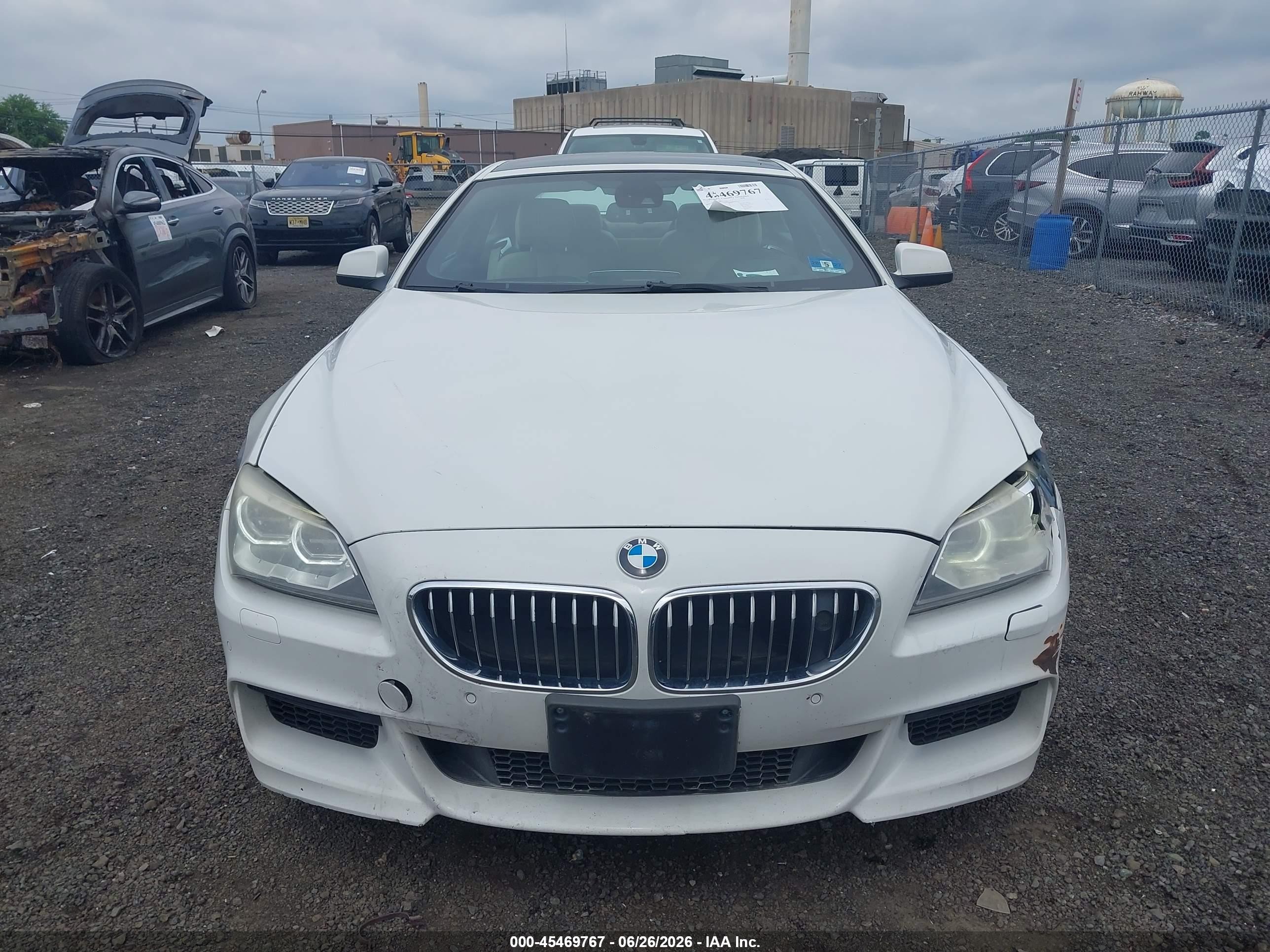2012 Bmw 650i Xdrive White vin: WBALX5C58CC894391