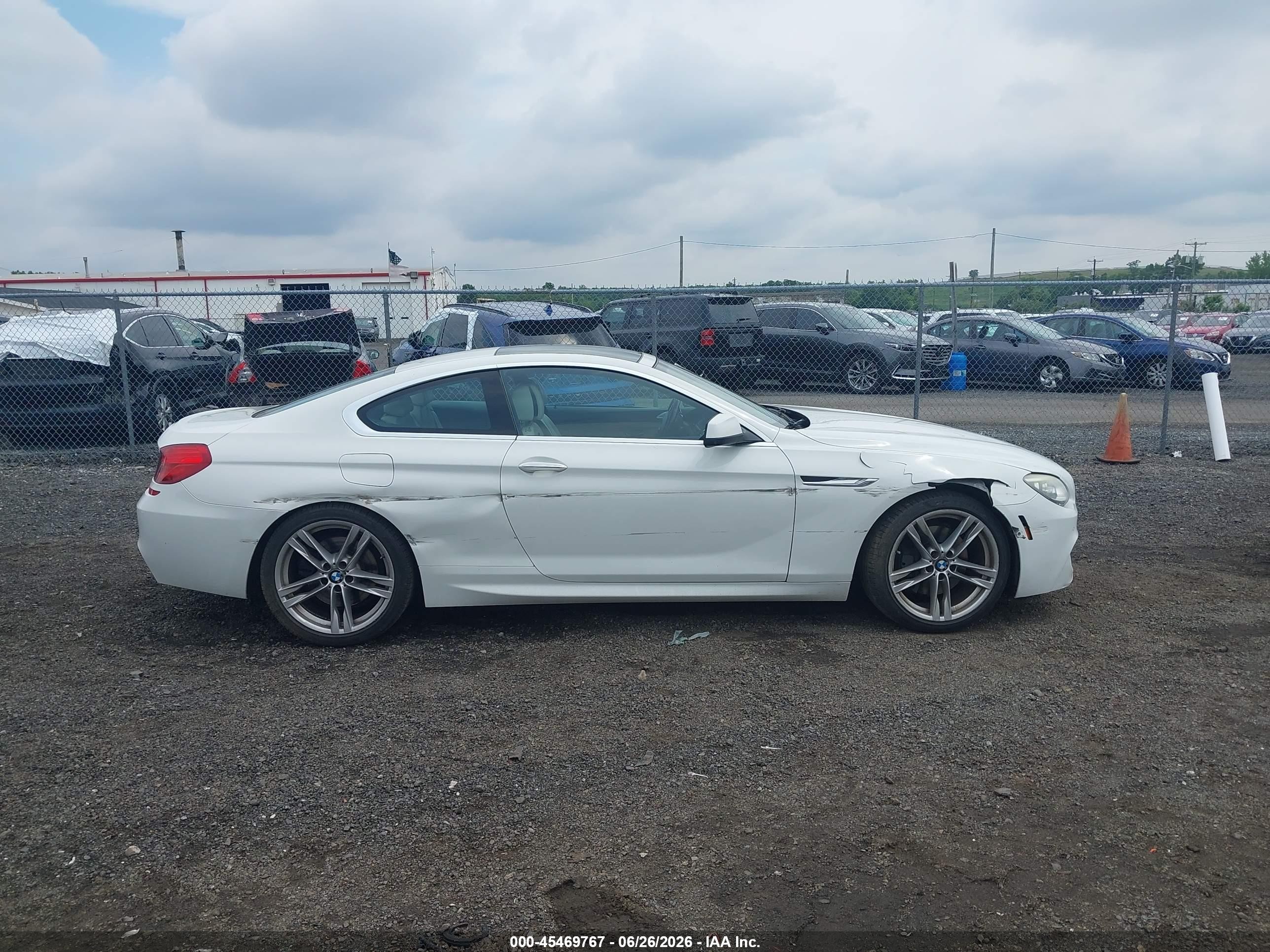 2012 Bmw 650i Xdrive White vin: WBALX5C58CC894391
