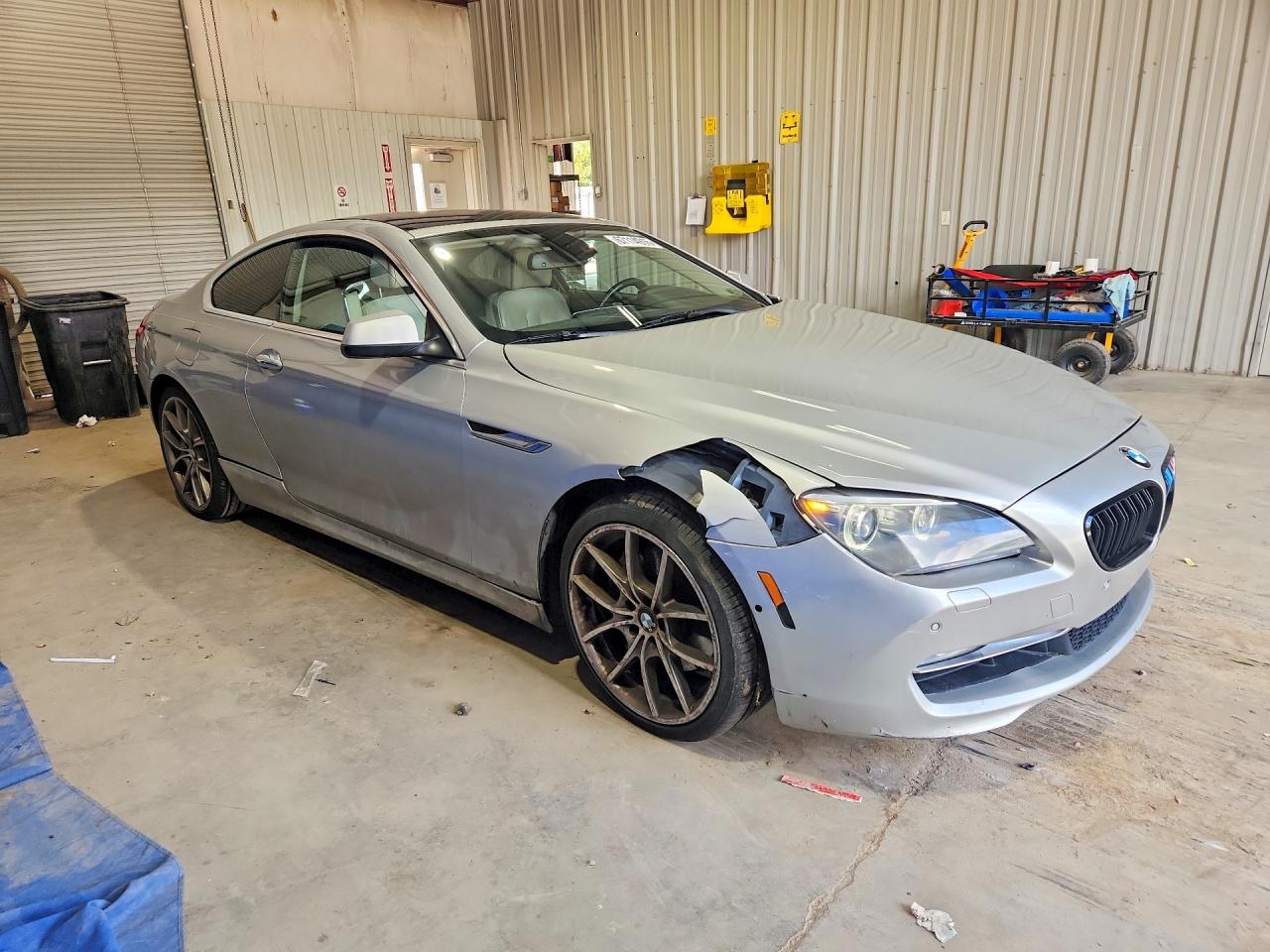 2012 Bmw 650 Xi Silver vin: WBALX5C5XCC893937