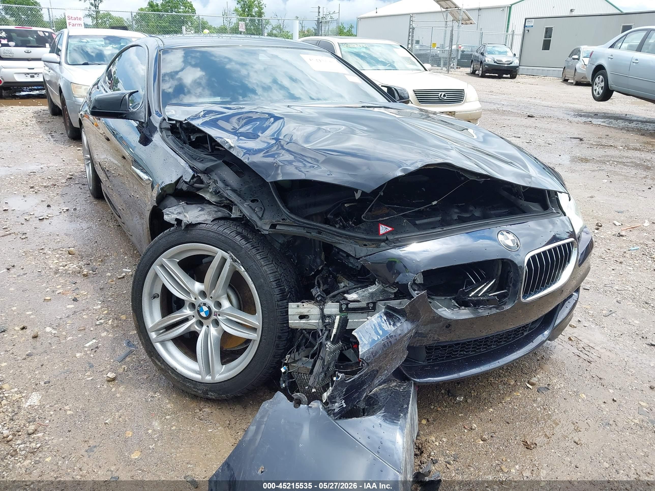 2014 Bmw 640i Xdrive Dark Blue vin: WBALY1C52EDZ73350