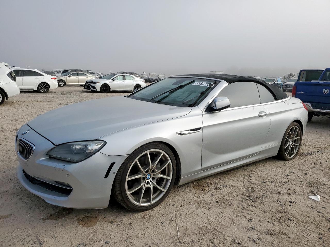 2012 Bmw 650 I Silver vin: WBALZ3C50CC397608