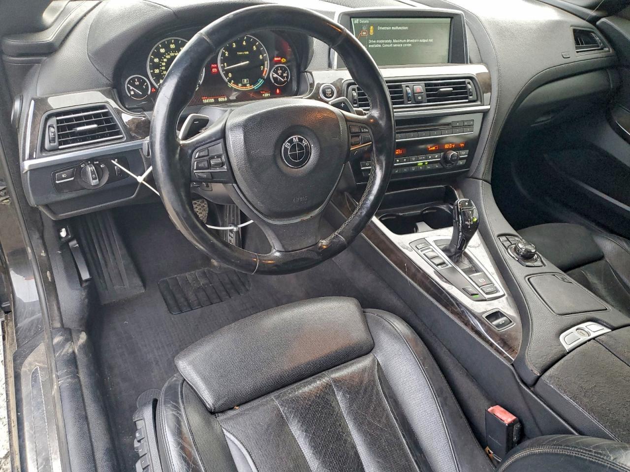 2012 Bmw 650 I Black vin: WBALZ3C50CDL72170