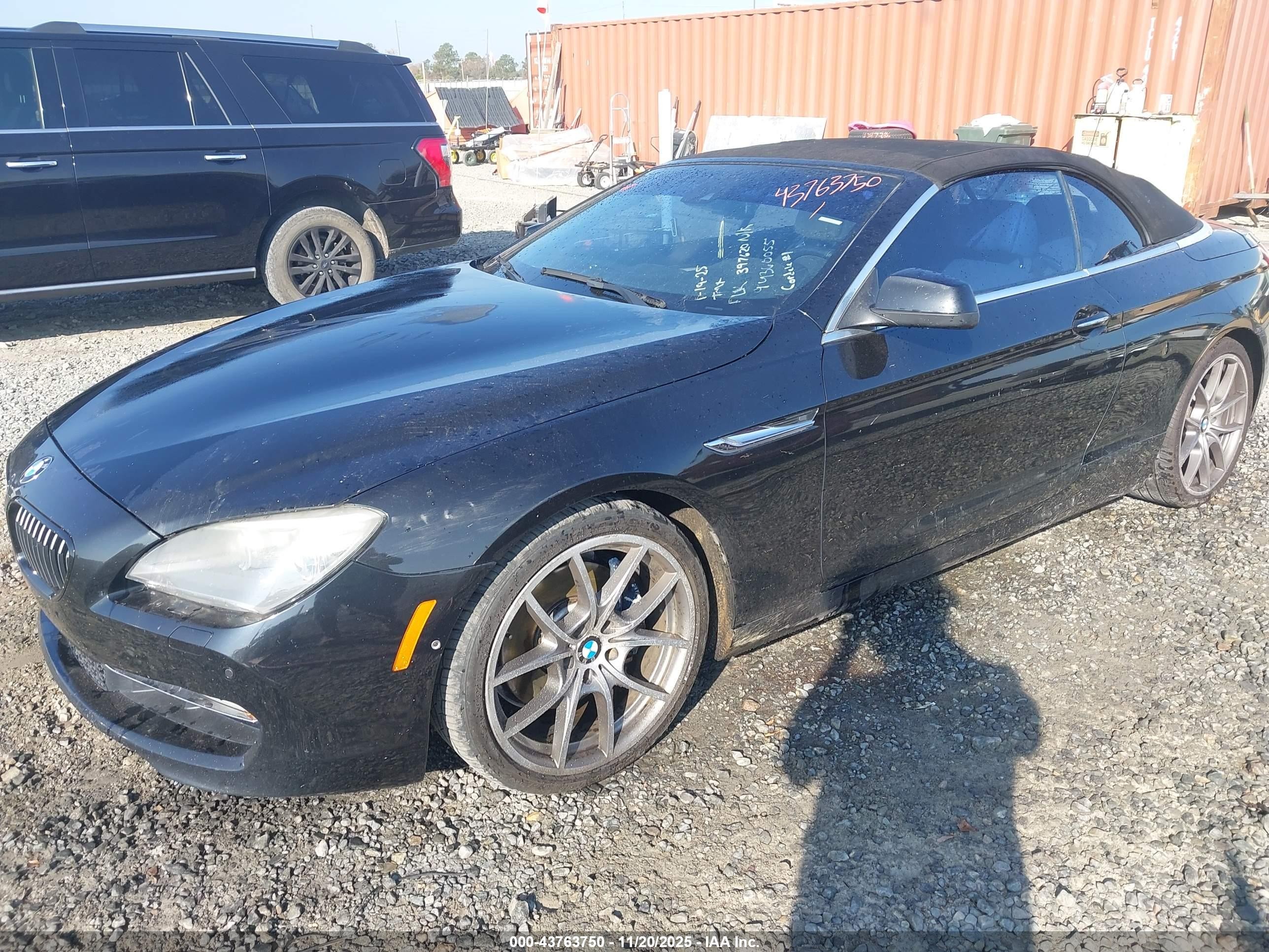2012 Bmw 650i   Black vin: WBALZ3C51CC397620