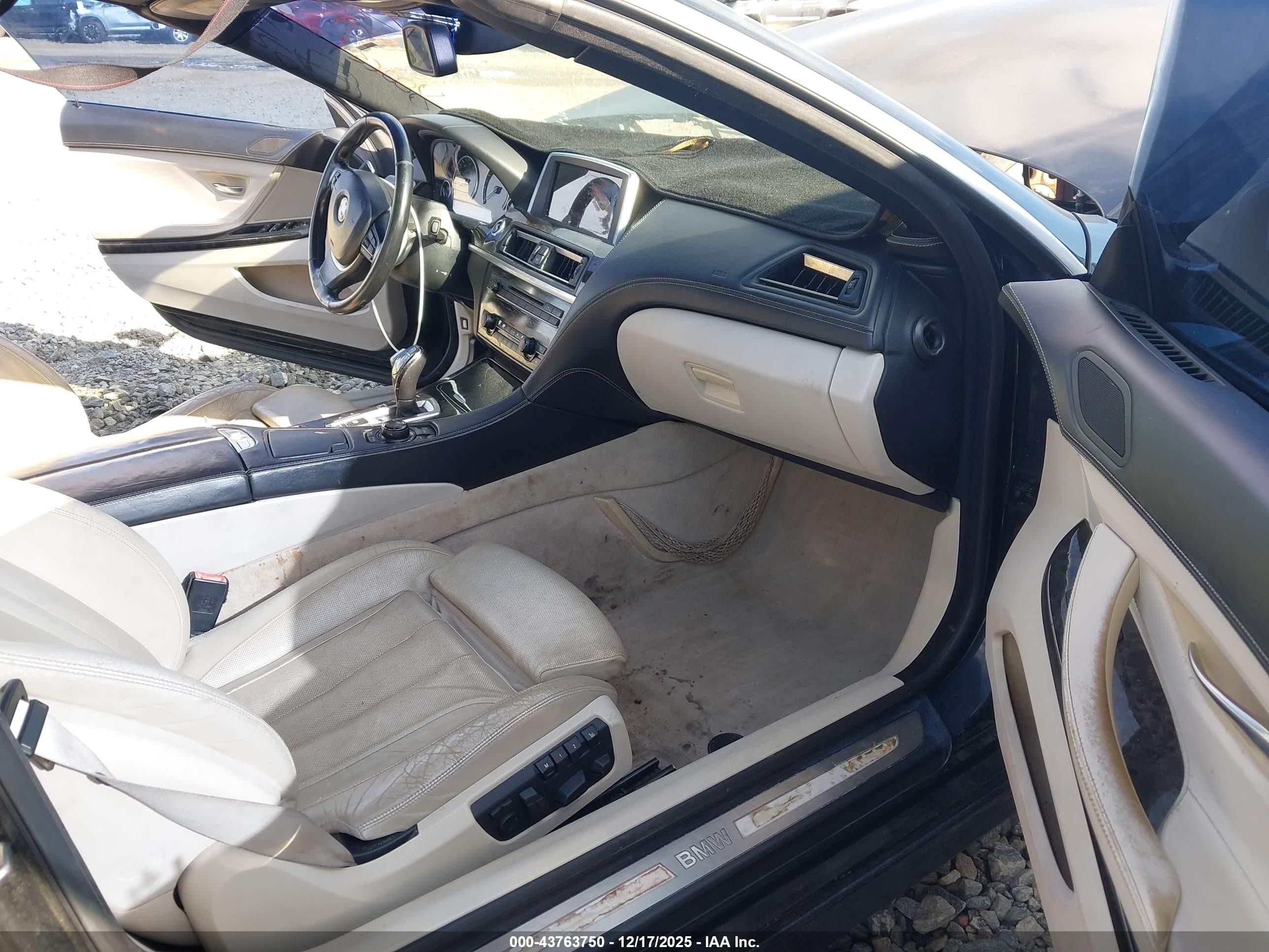 2012 Bmw 650i   Black vin: WBALZ3C51CC397620