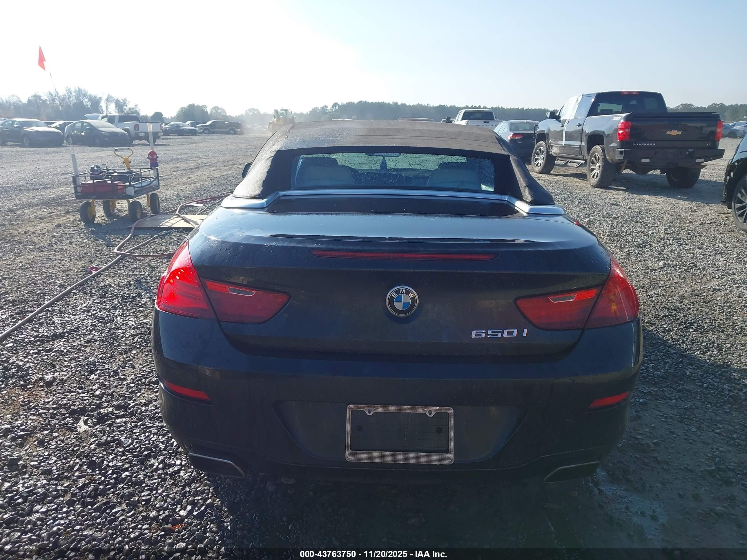 2012 Bmw 650i   Black vin: WBALZ3C51CC397620