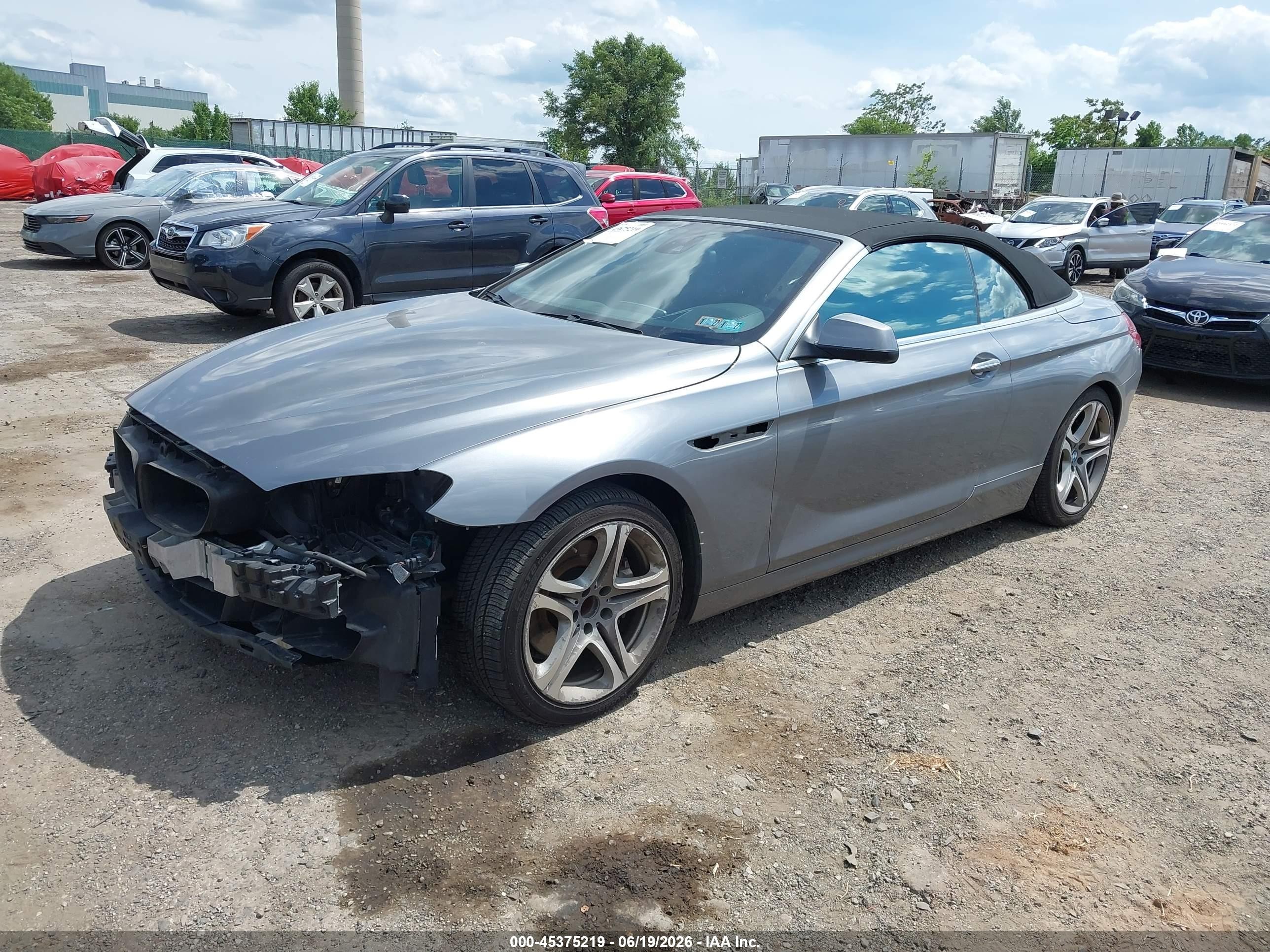 2012 Bmw 650i   Gray vin: WBALZ3C51CDL70475