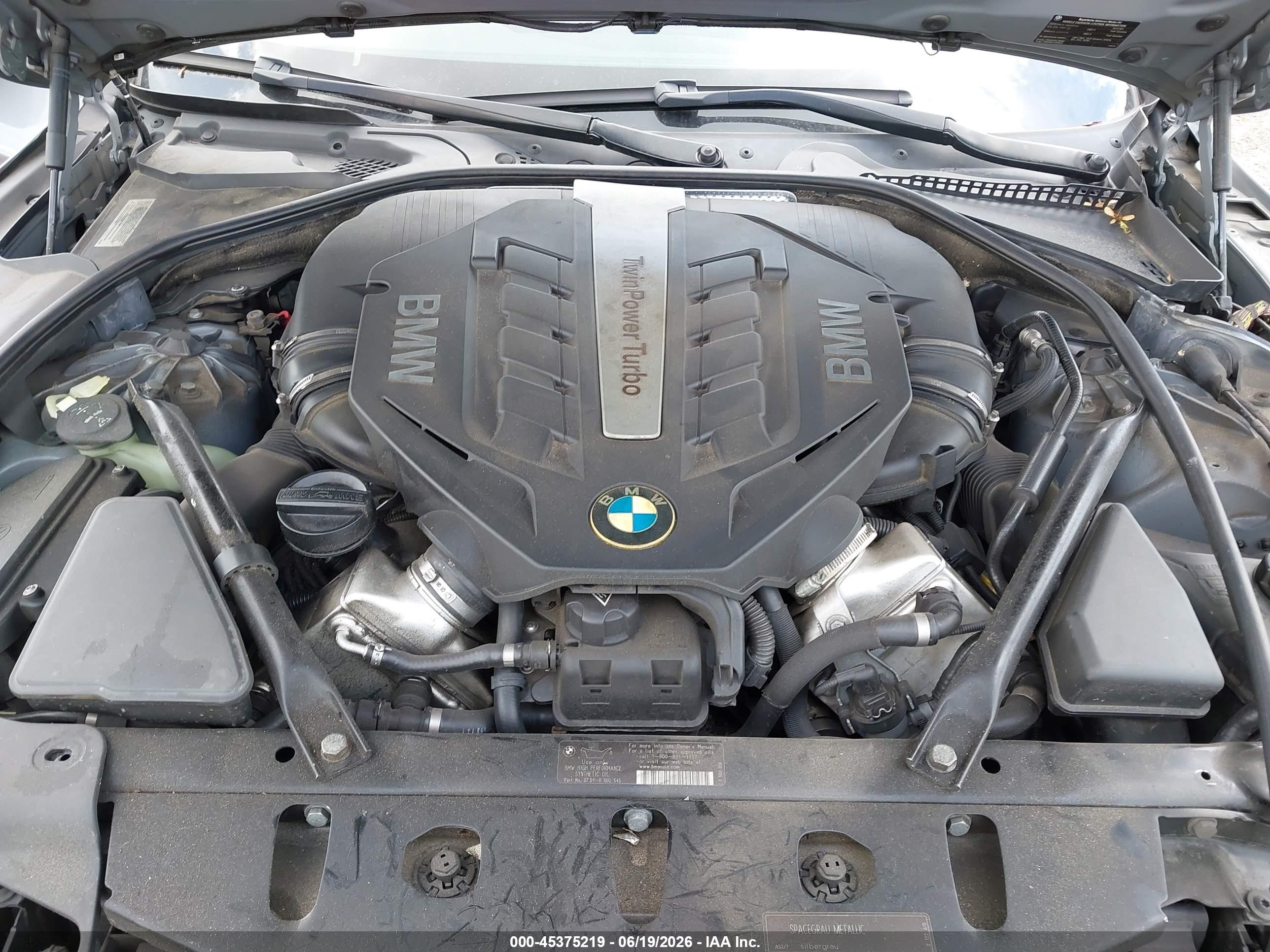 2012 Bmw 650i   Gray vin: WBALZ3C51CDL70475