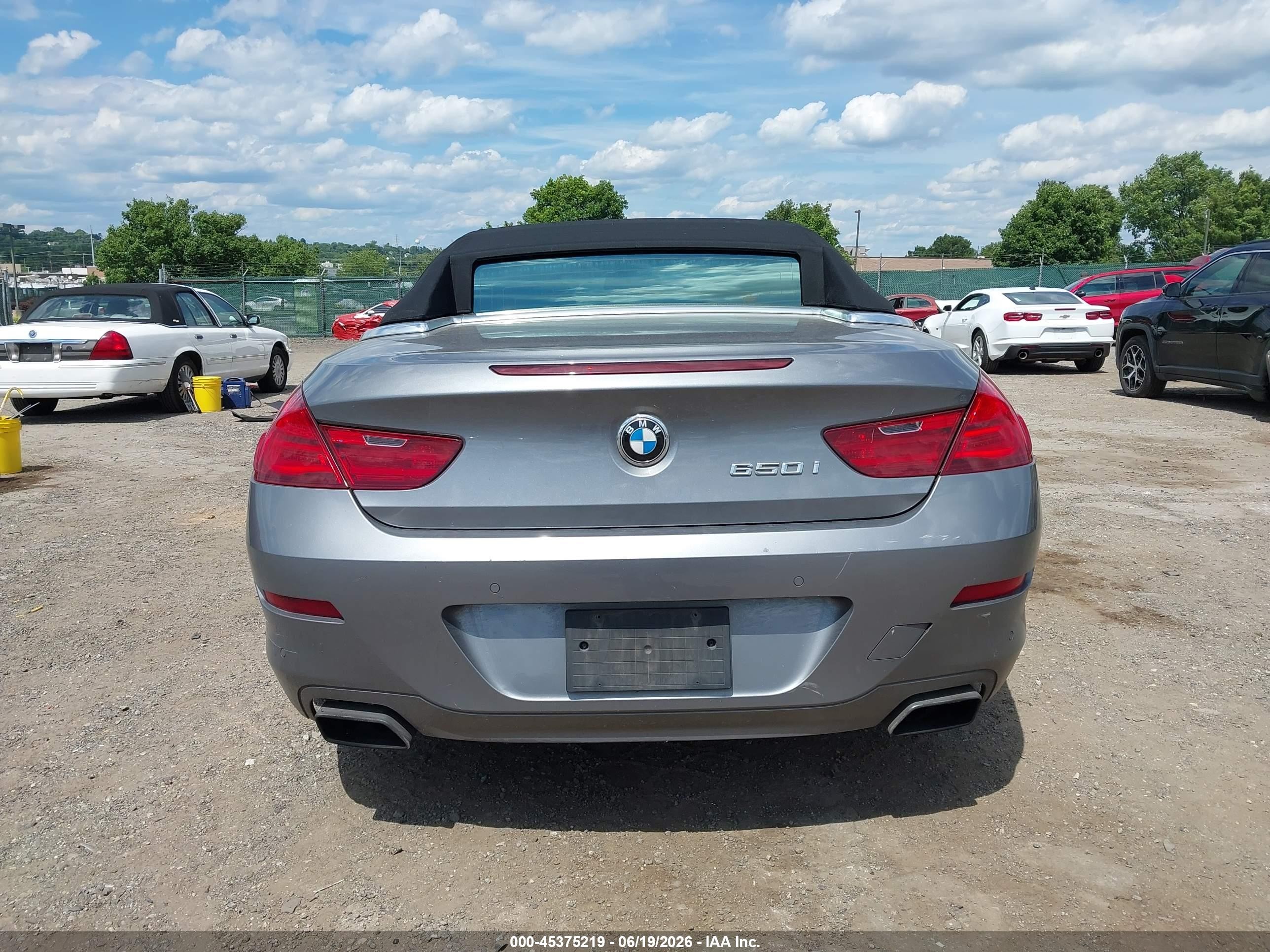 2012 Bmw 650i   Gray vin: WBALZ3C51CDL70475