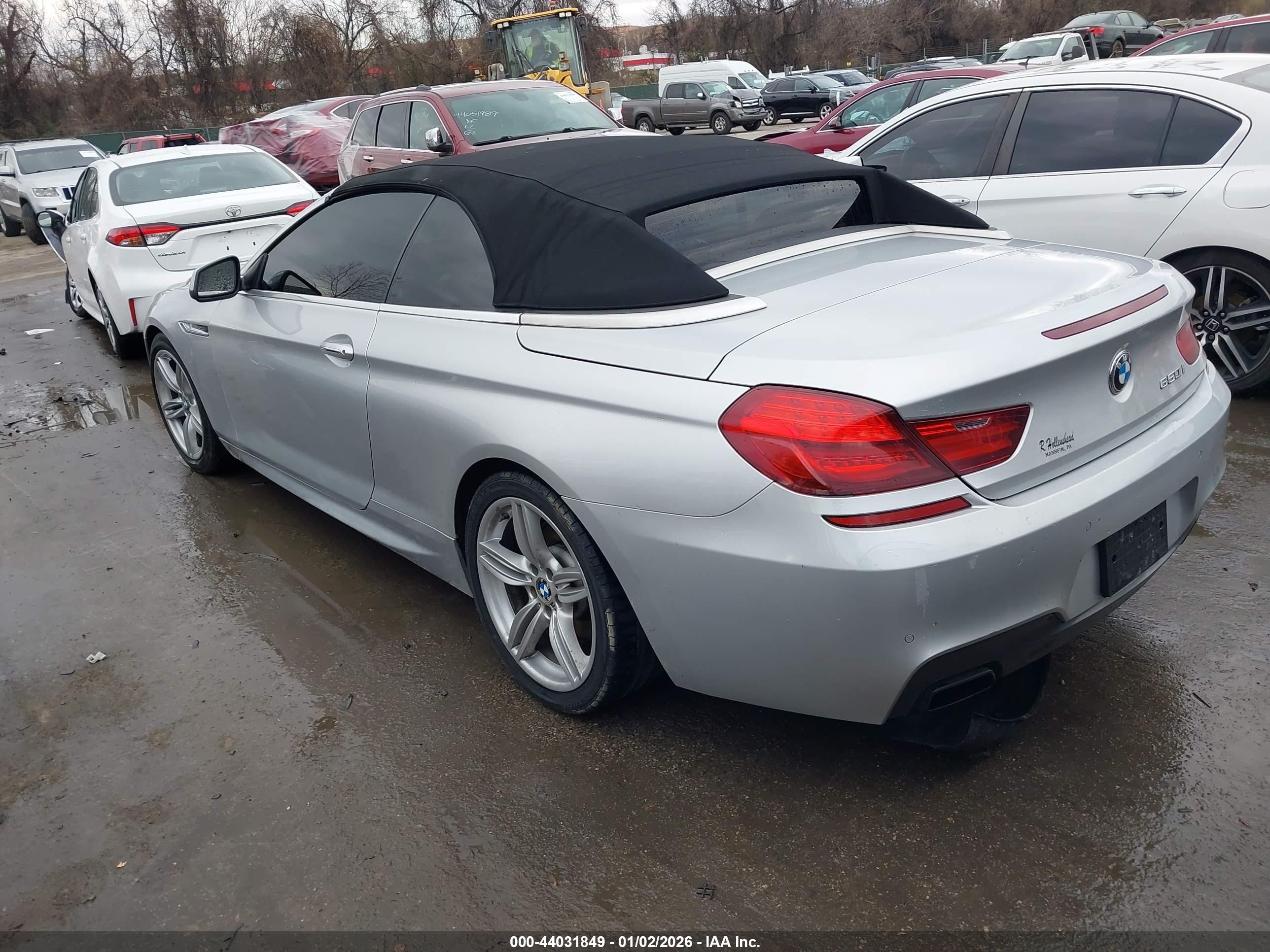 2012 Bmw 650i   Silver vin: WBALZ3C51CDL73358