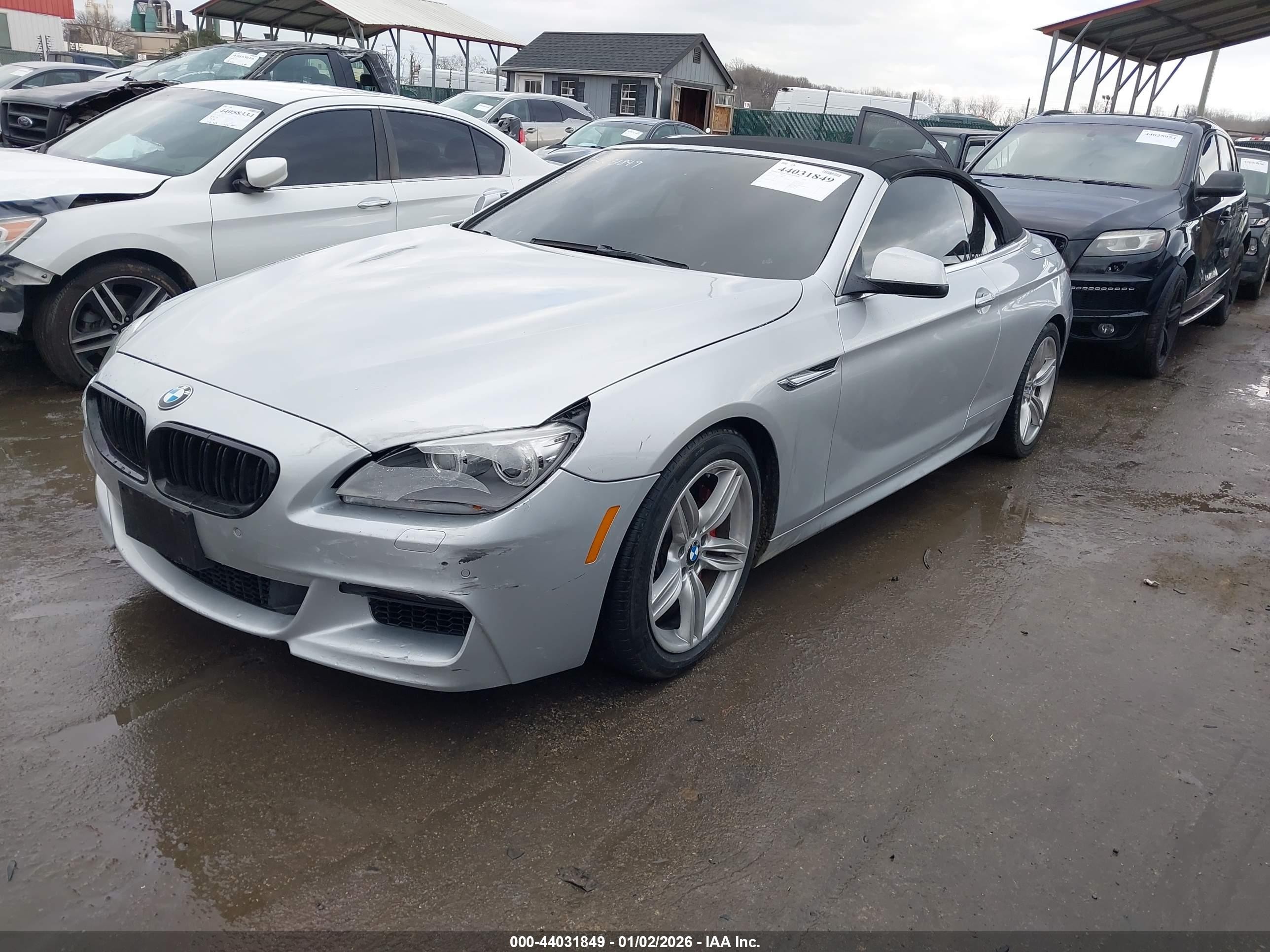 2012 Bmw 650i   Silver vin: WBALZ3C51CDL73358