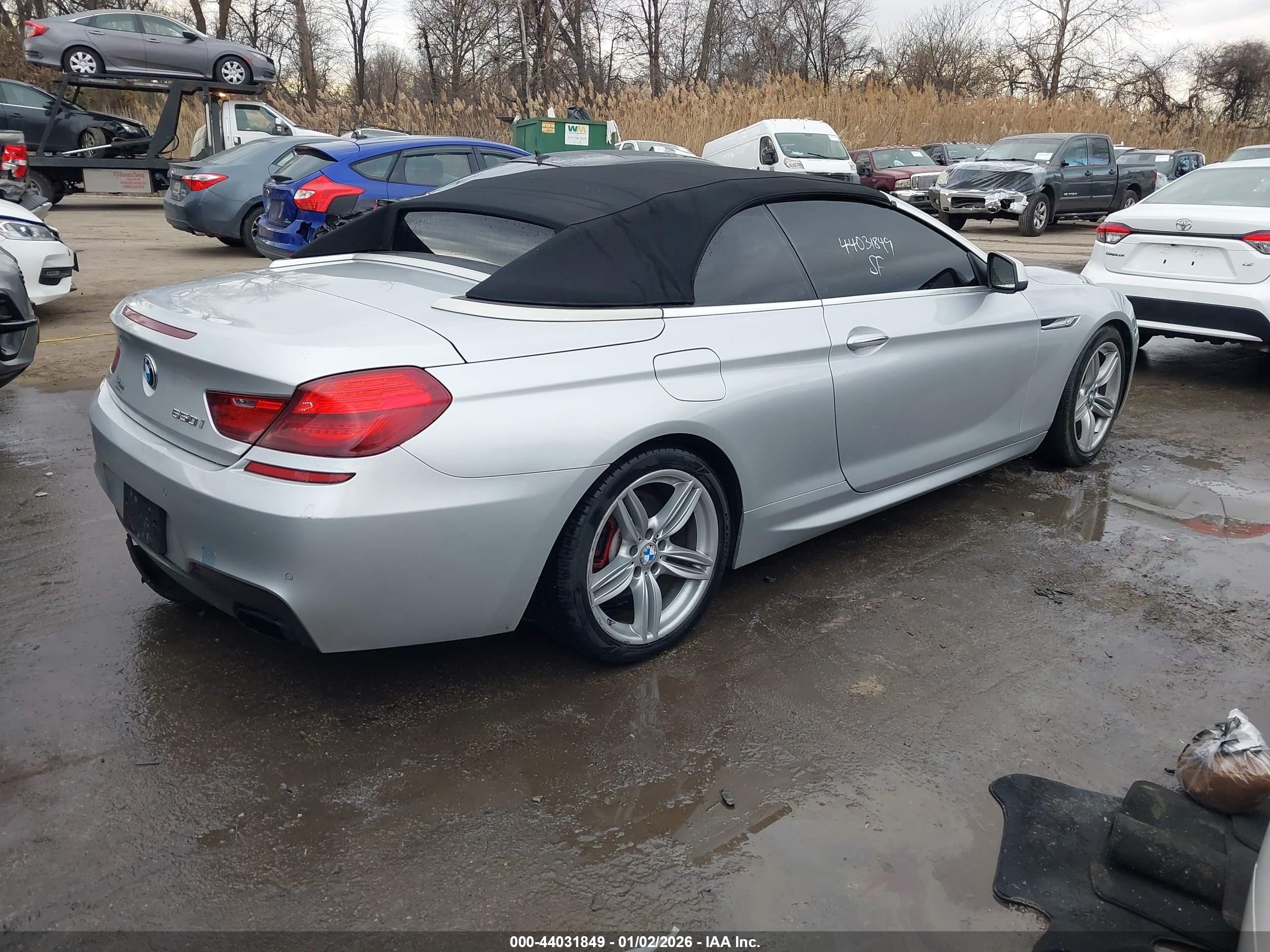 2012 Bmw 650i   Silver vin: WBALZ3C51CDL73358