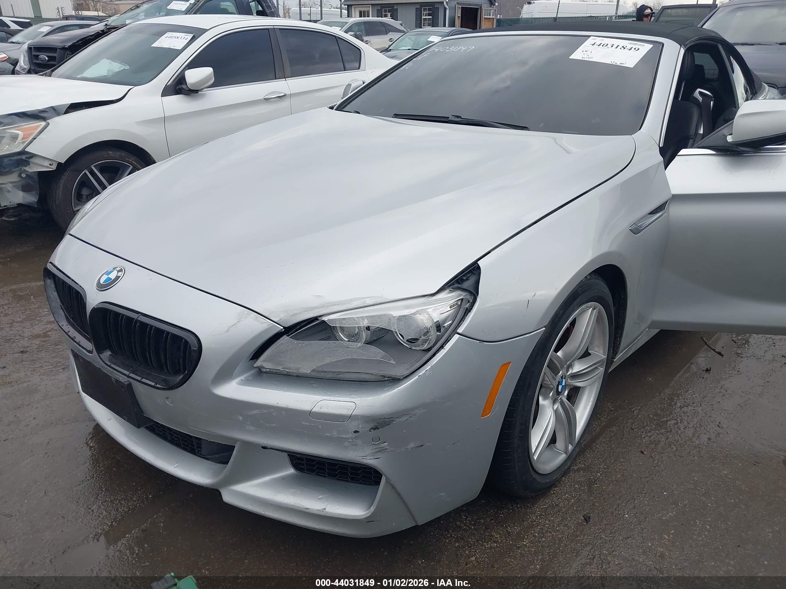 2012 Bmw 650i   Silver vin: WBALZ3C51CDL73358