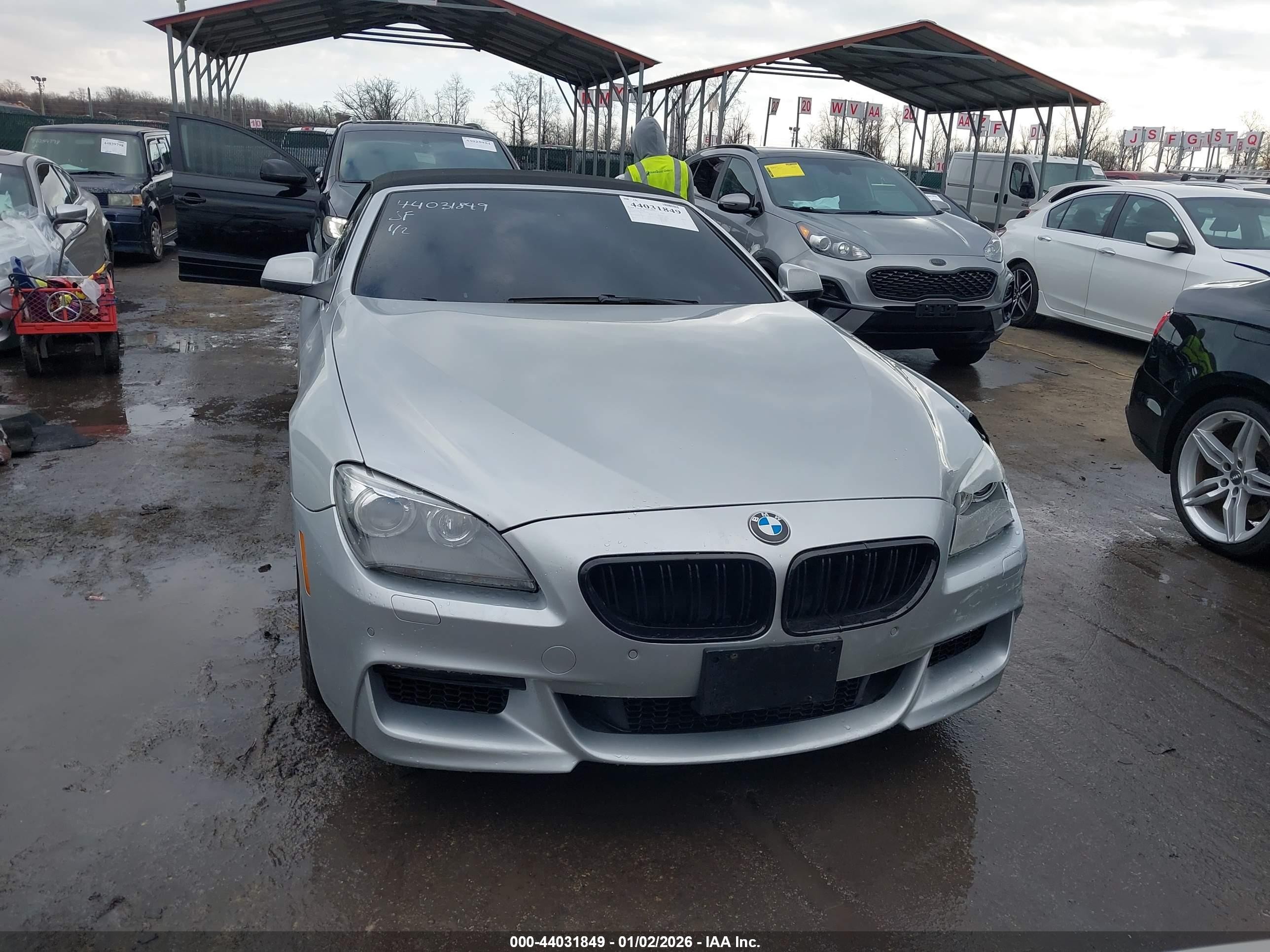 2012 Bmw 650i   Silver vin: WBALZ3C51CDL73358