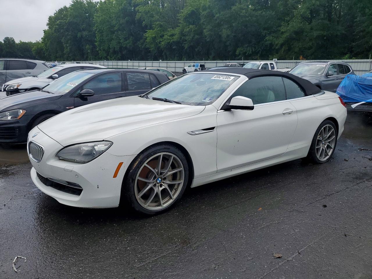 2012 Bmw 650 I White vin: WBALZ3C52CDL70405