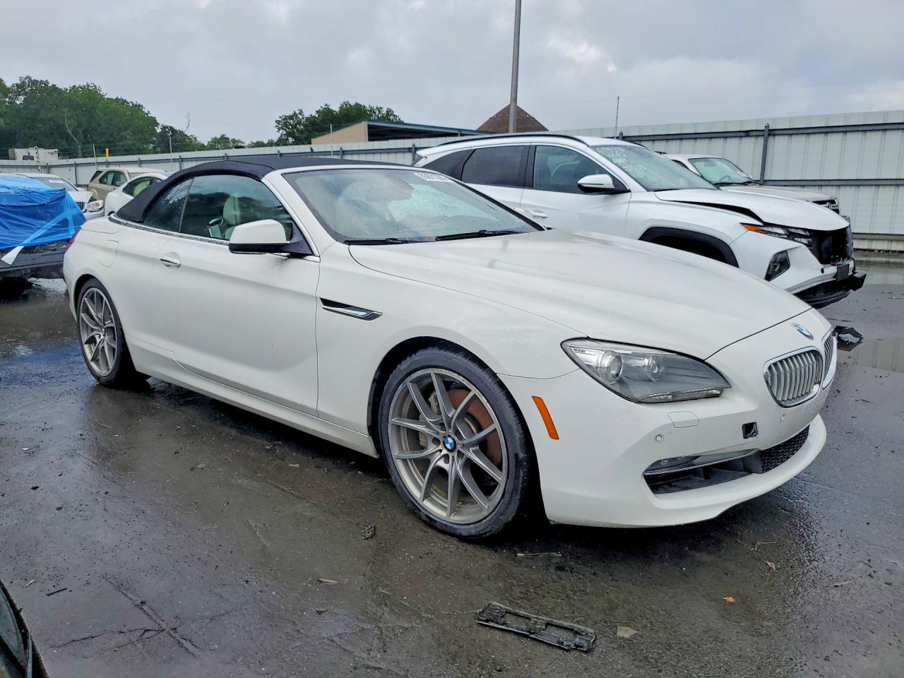 2012 Bmw 650 I White vin: WBALZ3C52CDL70405