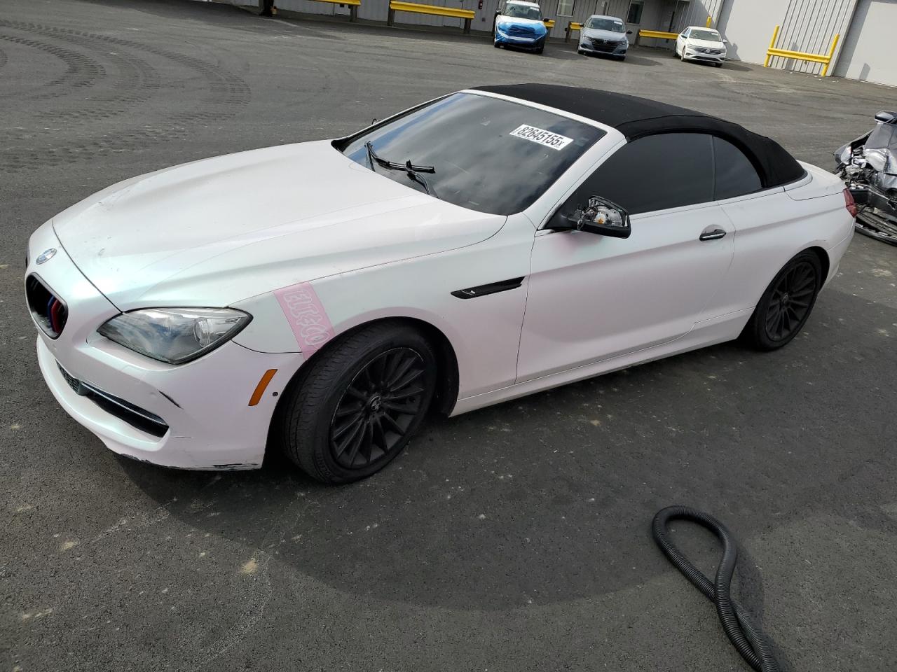 2012 Bmw 650 I White vin: WBALZ3C52CDL72512