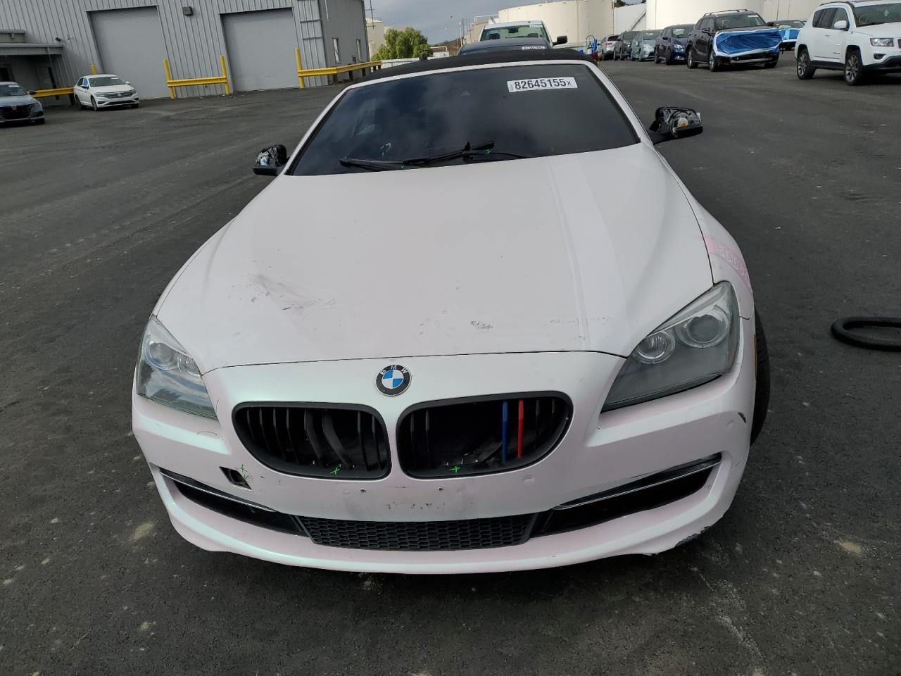 2012 Bmw 650 I White vin: WBALZ3C52CDL72512