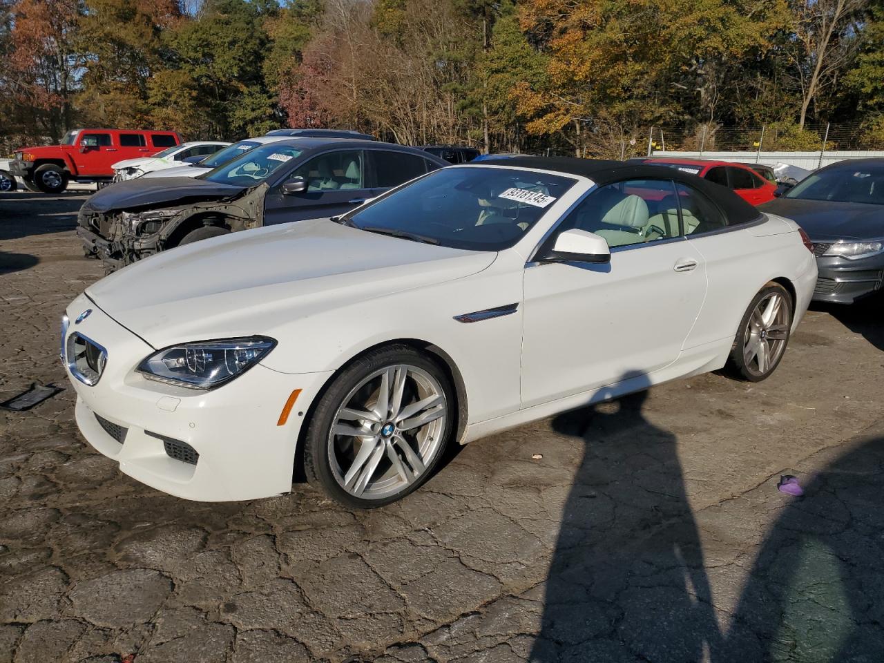 2012 Bmw 650 I White vin: WBALZ3C52CDL73191