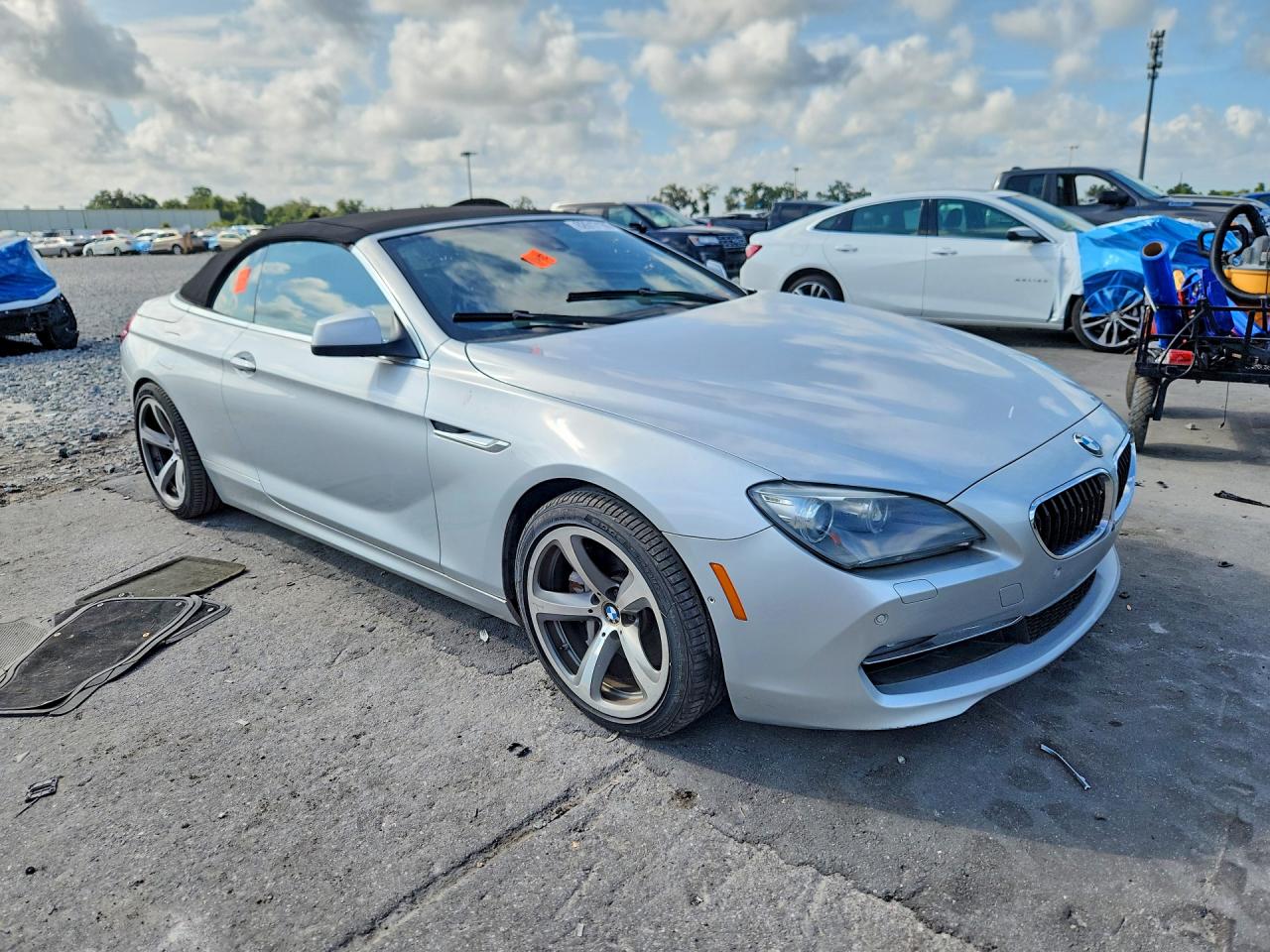 2012 Bmw 650 I Silver vin: WBALZ3C54CDL71118