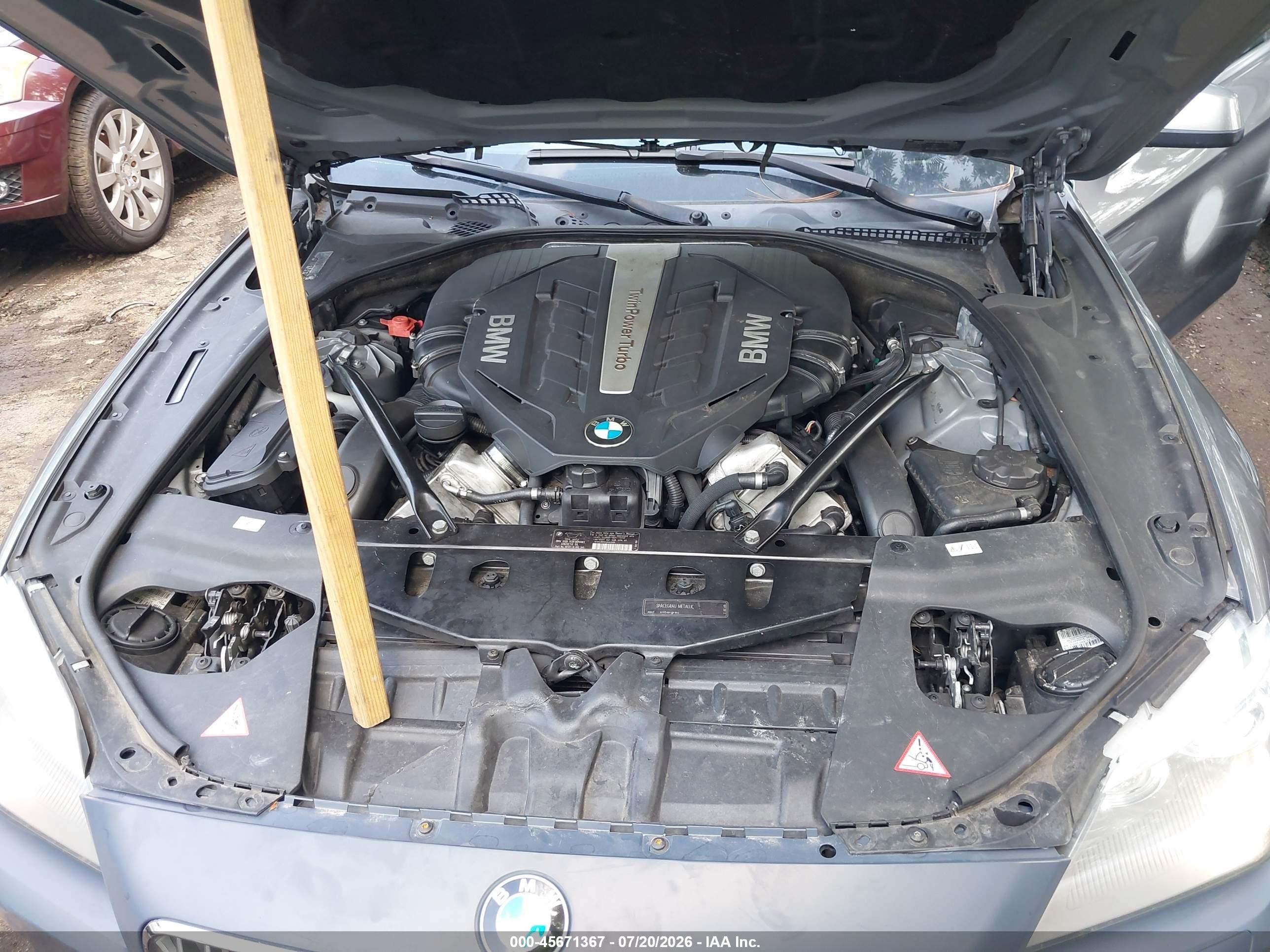 2012 Bmw 650i   Gray vin: WBALZ3C56CDL71752