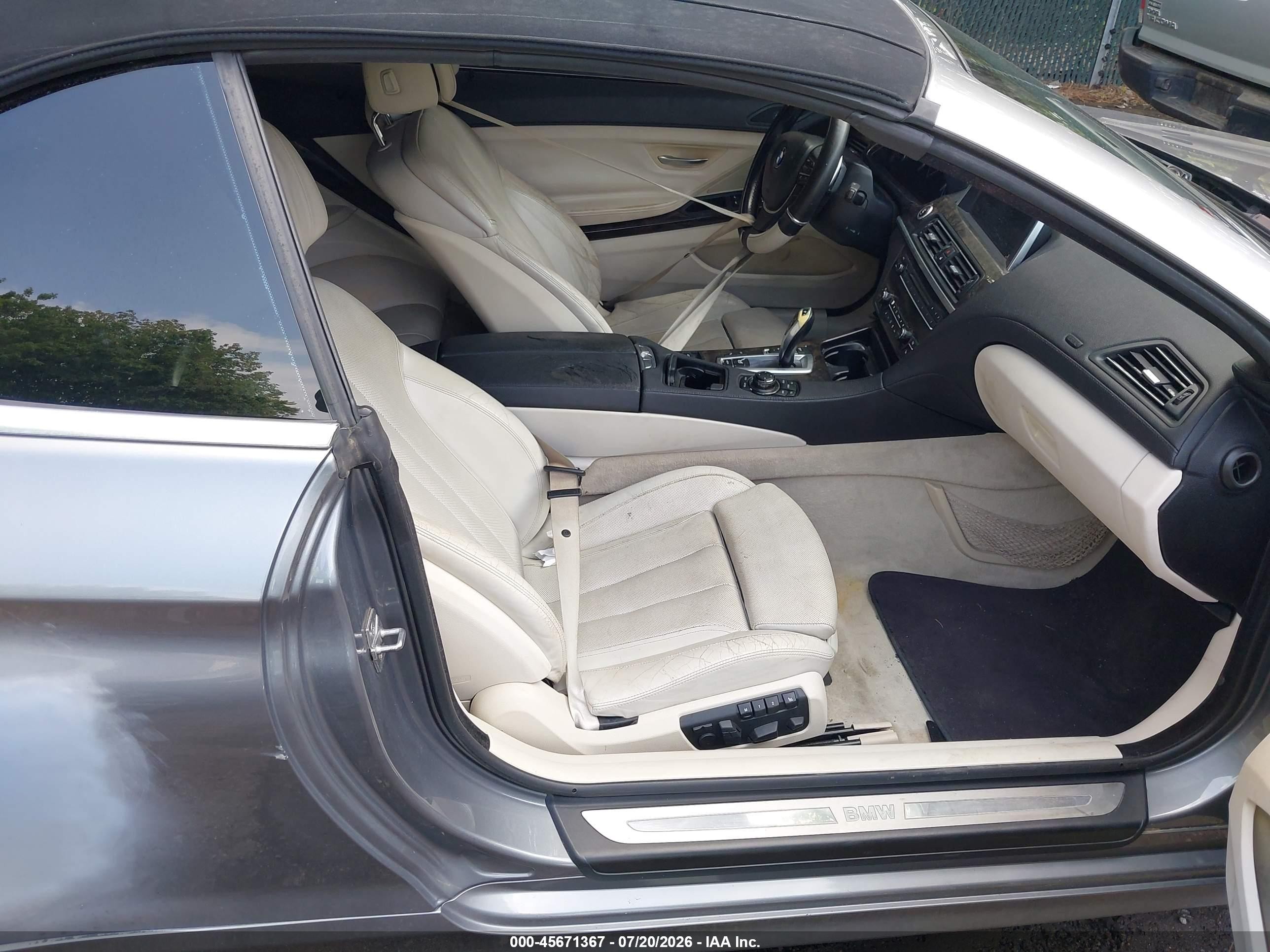 2012 Bmw 650i   Gray vin: WBALZ3C56CDL71752