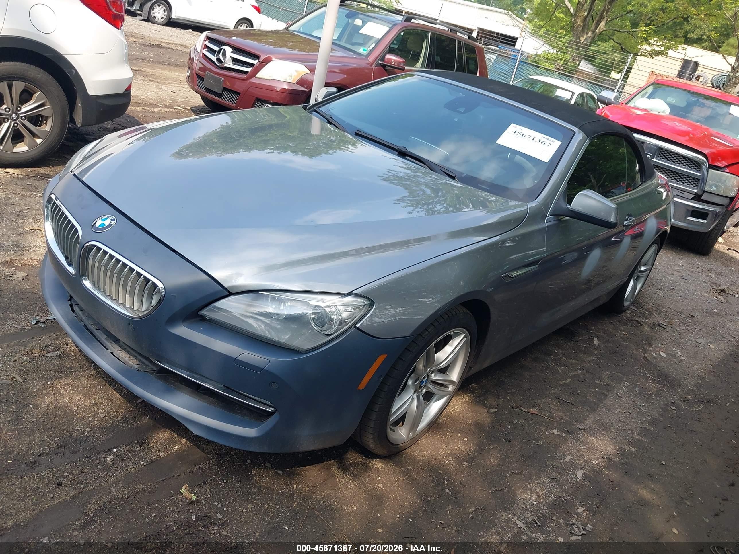 2012 Bmw 650i   Gray vin: WBALZ3C56CDL71752