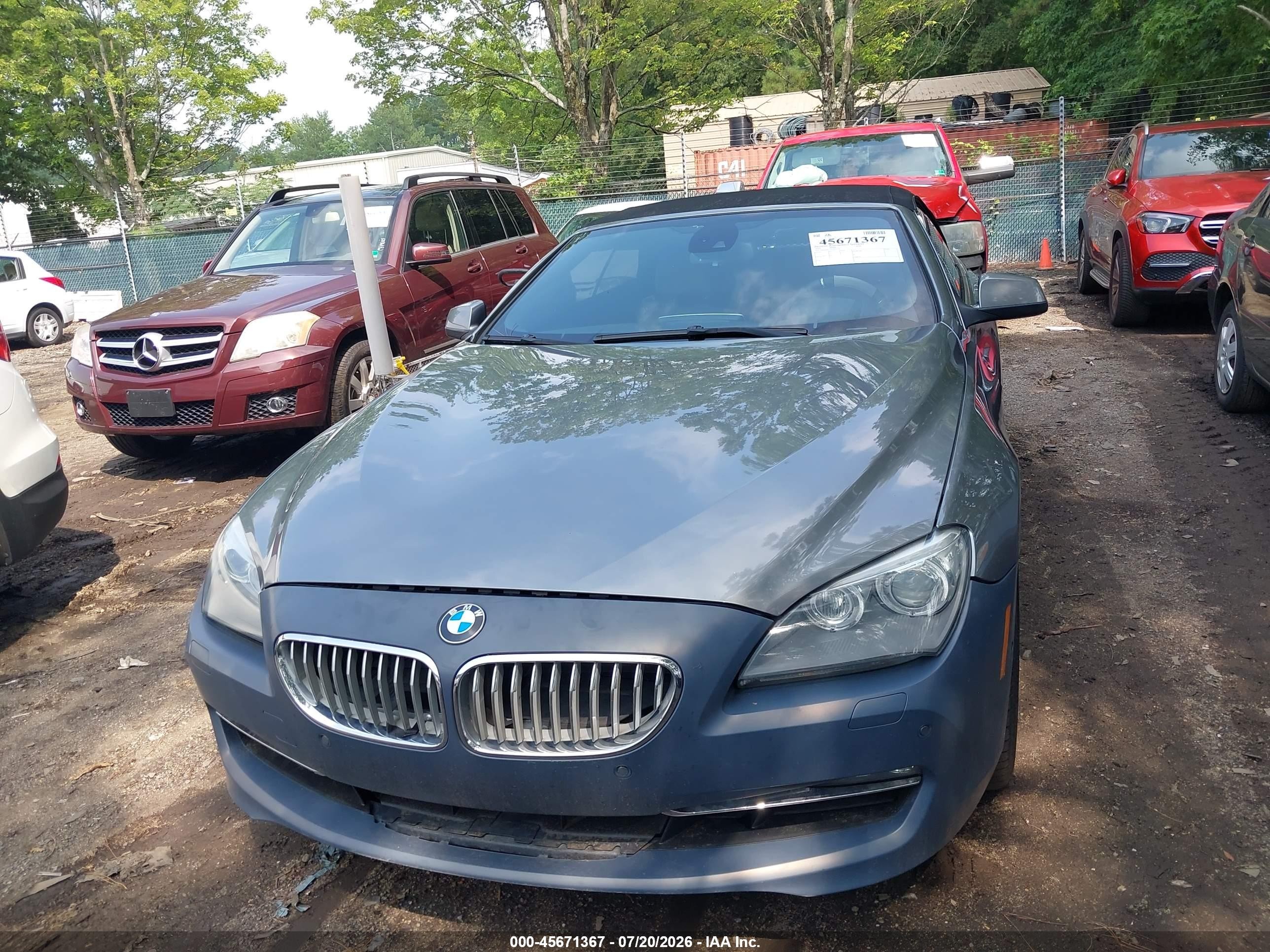 2012 Bmw 650i   Gray vin: WBALZ3C56CDL71752