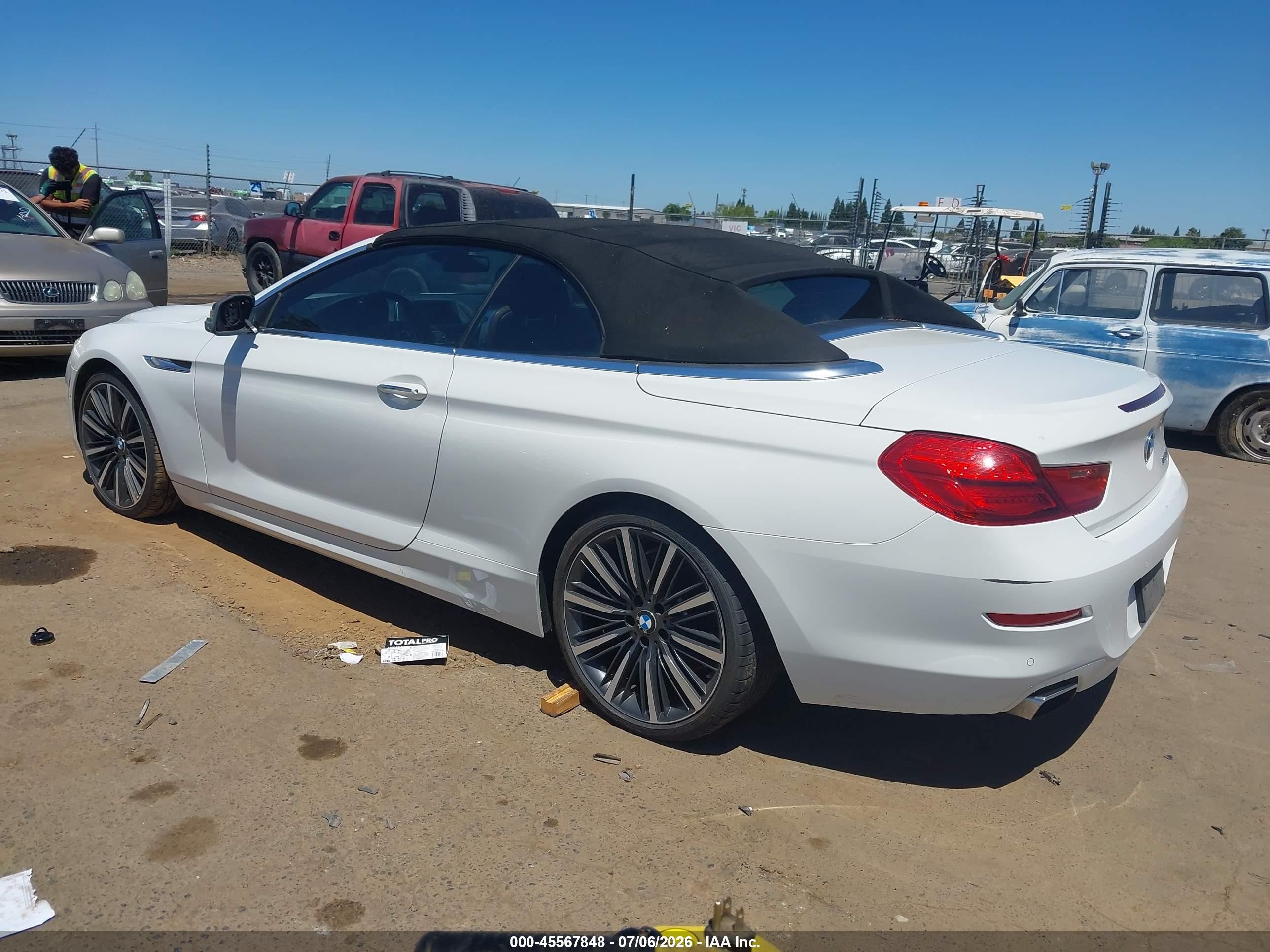 2012 Bmw 650i   White vin: WBALZ3C57CC397797