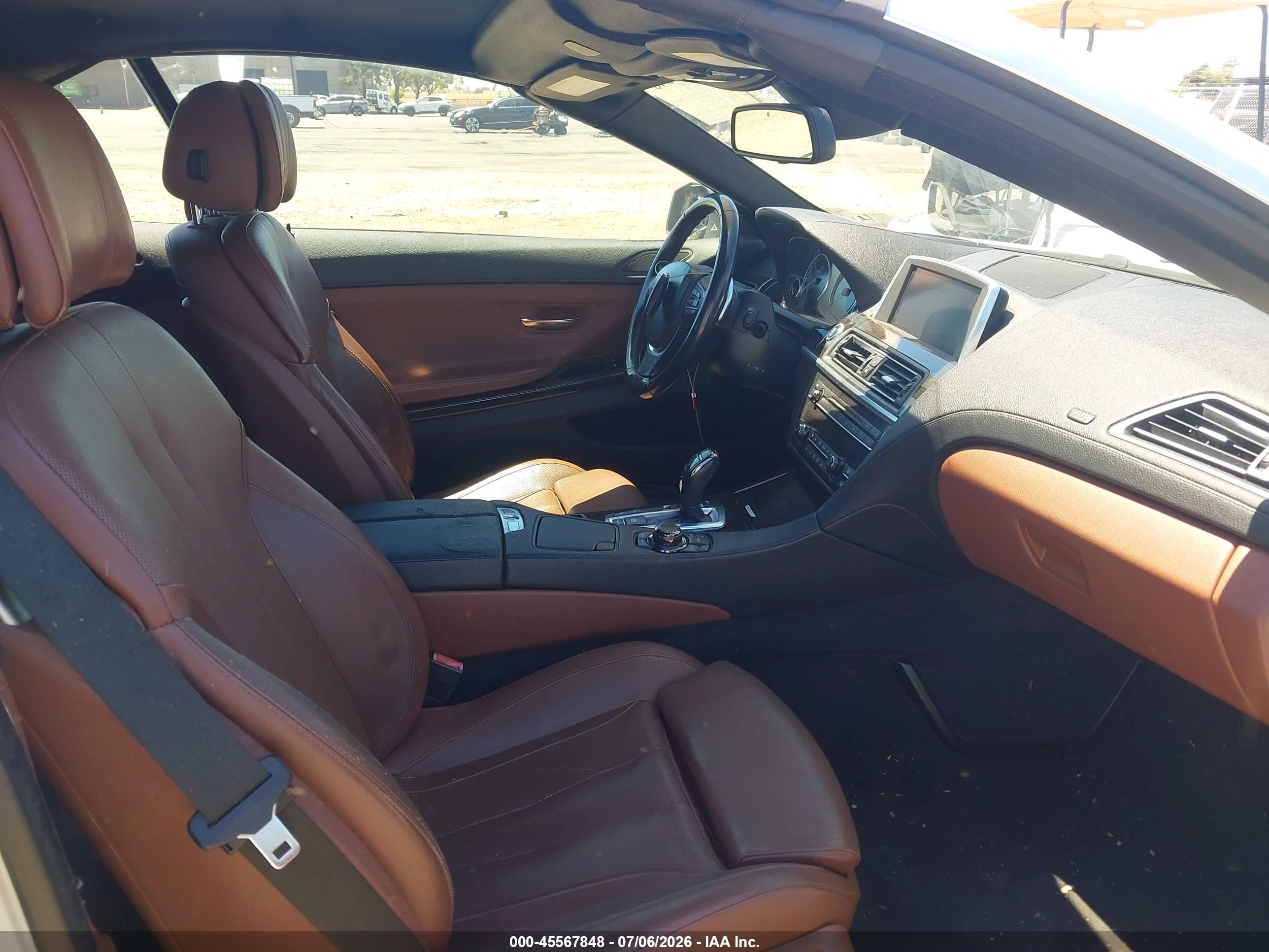 2012 Bmw 650i   White vin: WBALZ3C57CC397797