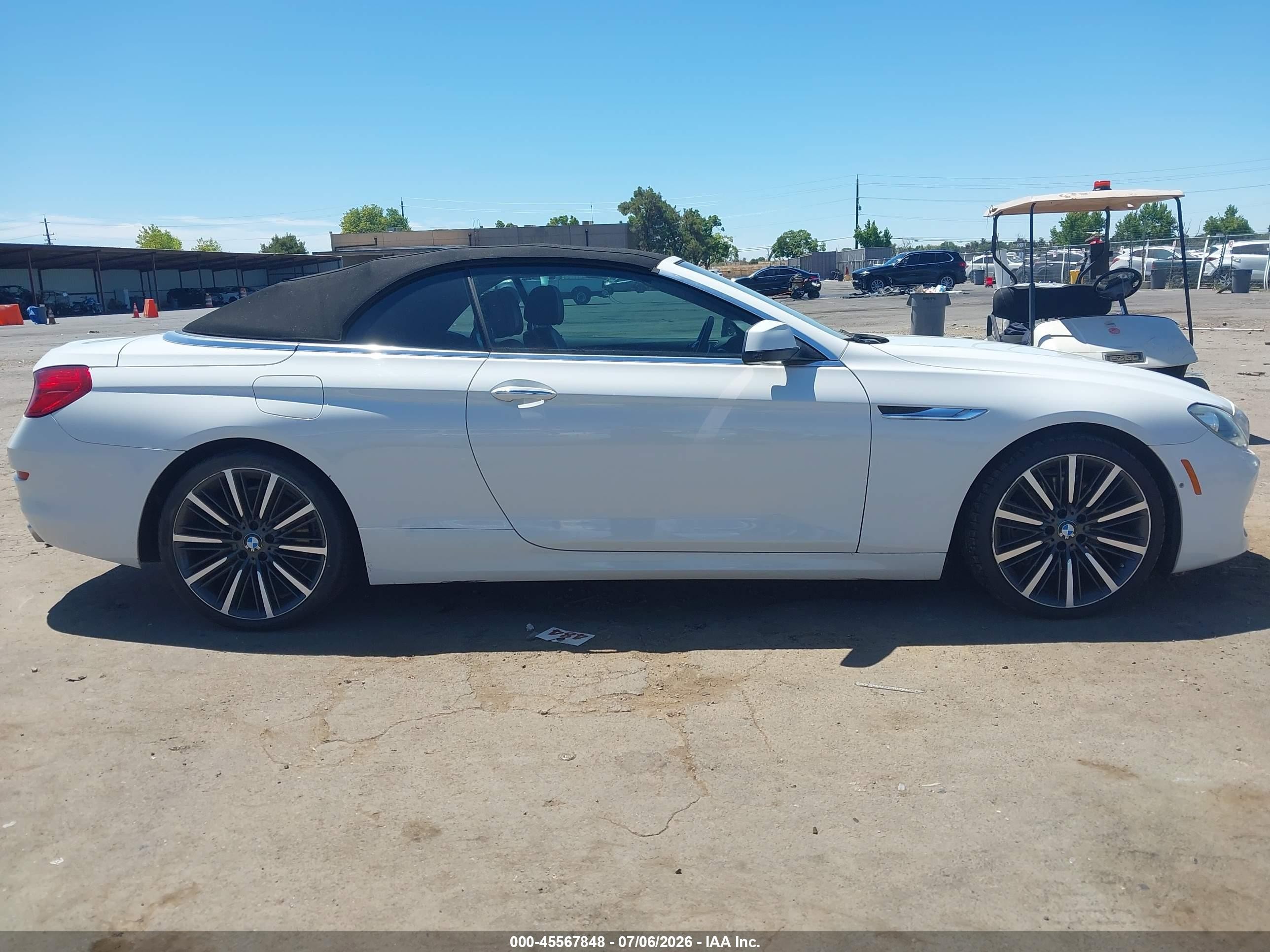2012 Bmw 650i   White vin: WBALZ3C57CC397797