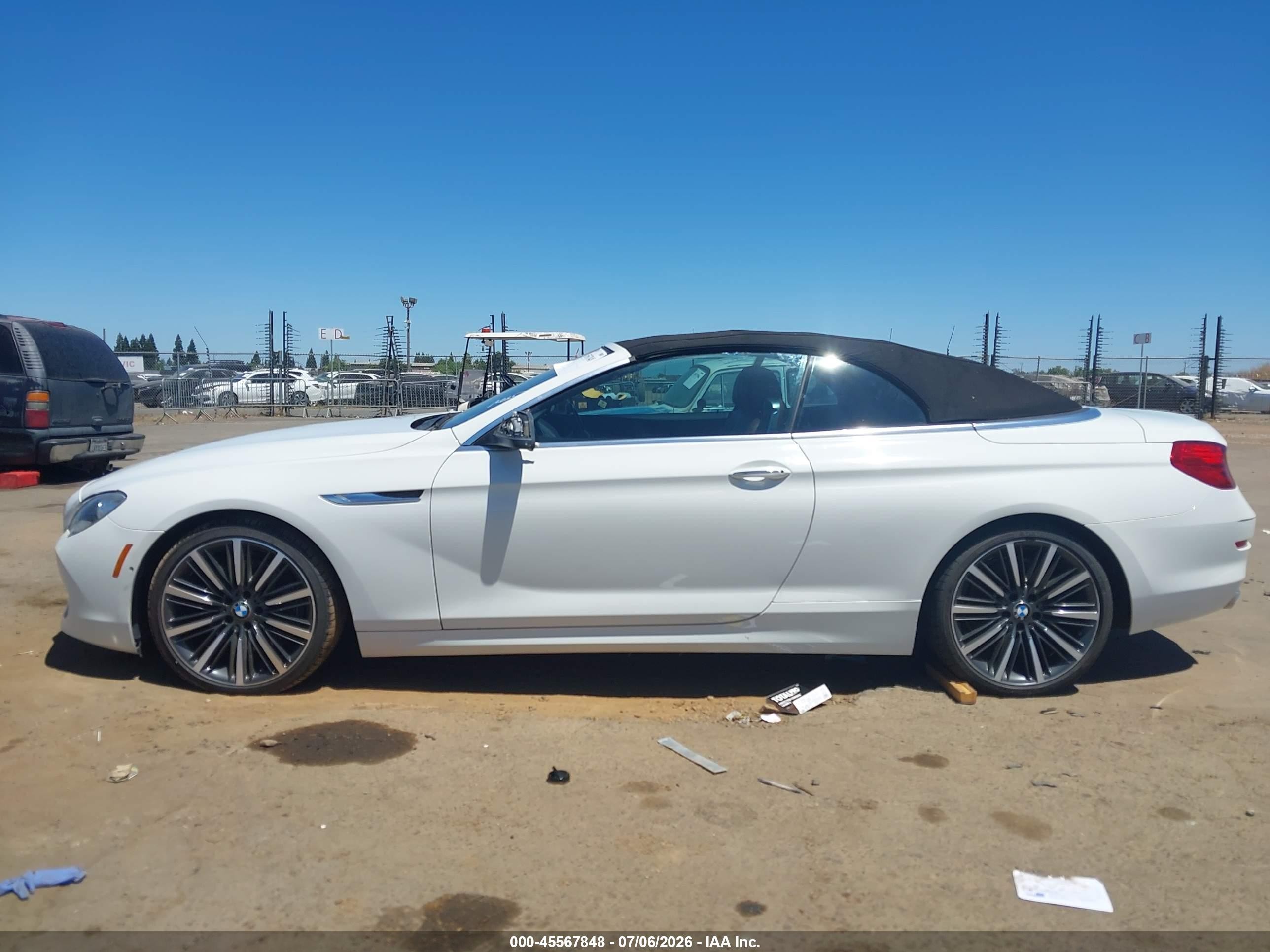 2012 Bmw 650i   White vin: WBALZ3C57CC397797
