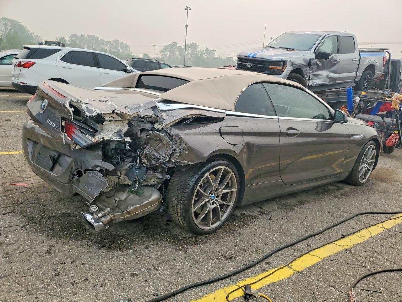 2012 Bmw 650 I Gray vin: WBALZ3C58CDL72806
