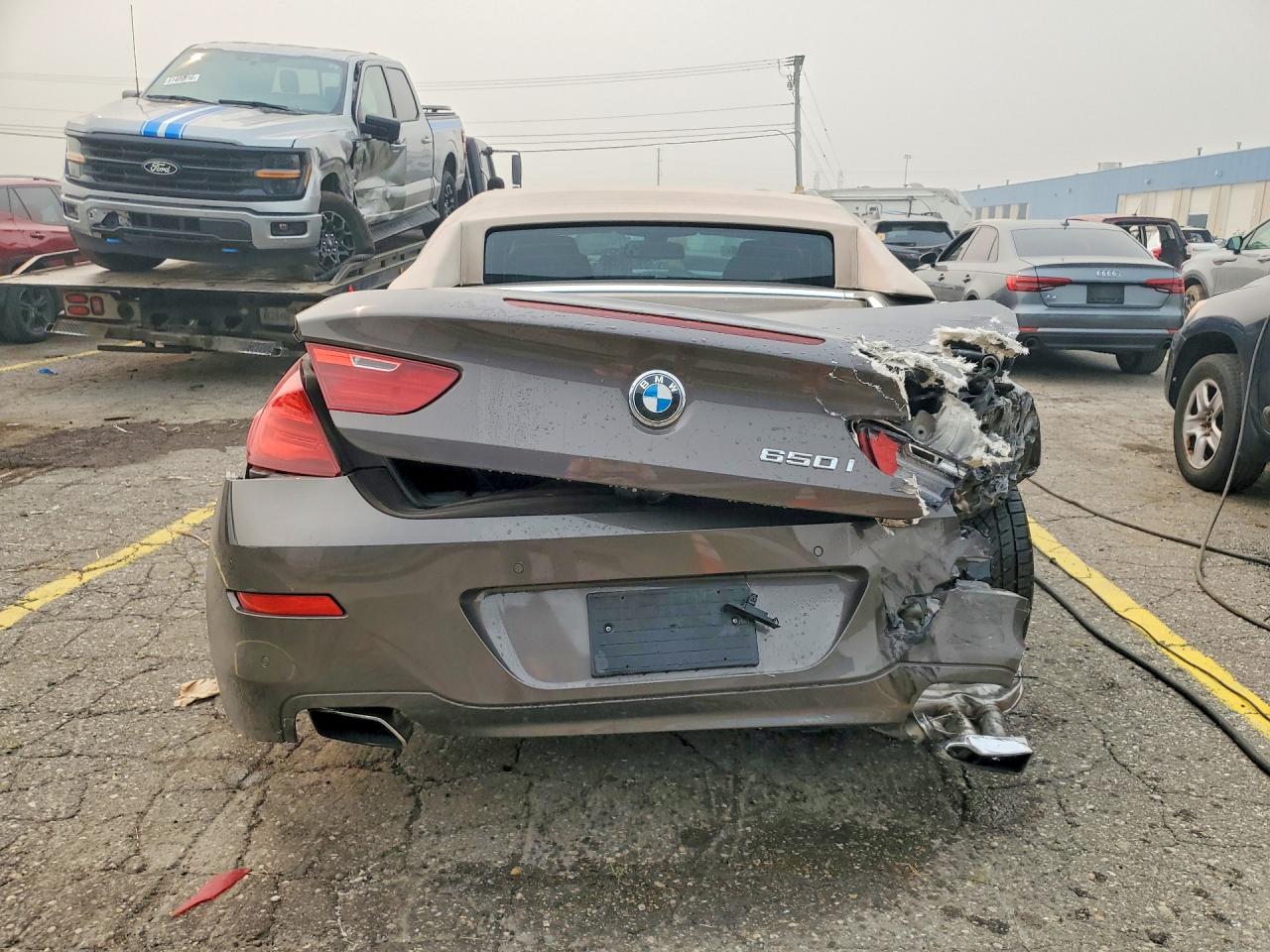 2012 Bmw 650 I Gray vin: WBALZ3C58CDL72806