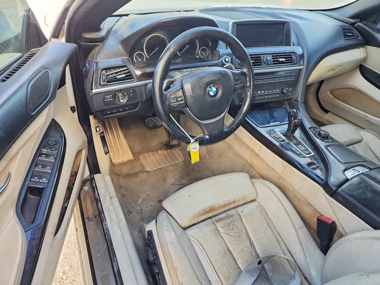 2012 Bmw 650 I White vin: WBALZ3C59CDL70840