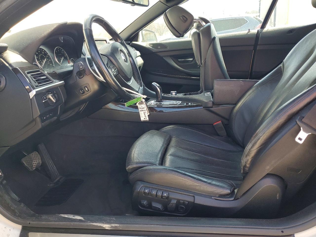 2012 Bmw 650 I White vin: WBALZ3C5XCC397650