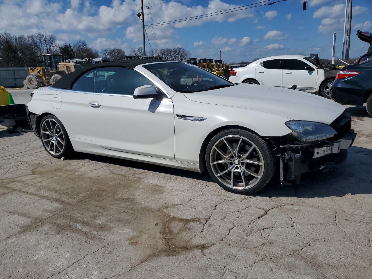 2012 Bmw 650 I White vin: WBALZ3C5XCC397650