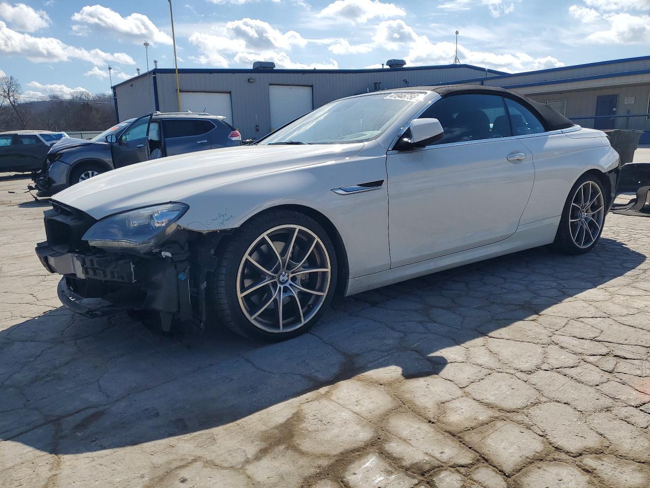 2012 Bmw 650 I White vin: WBALZ3C5XCC397650