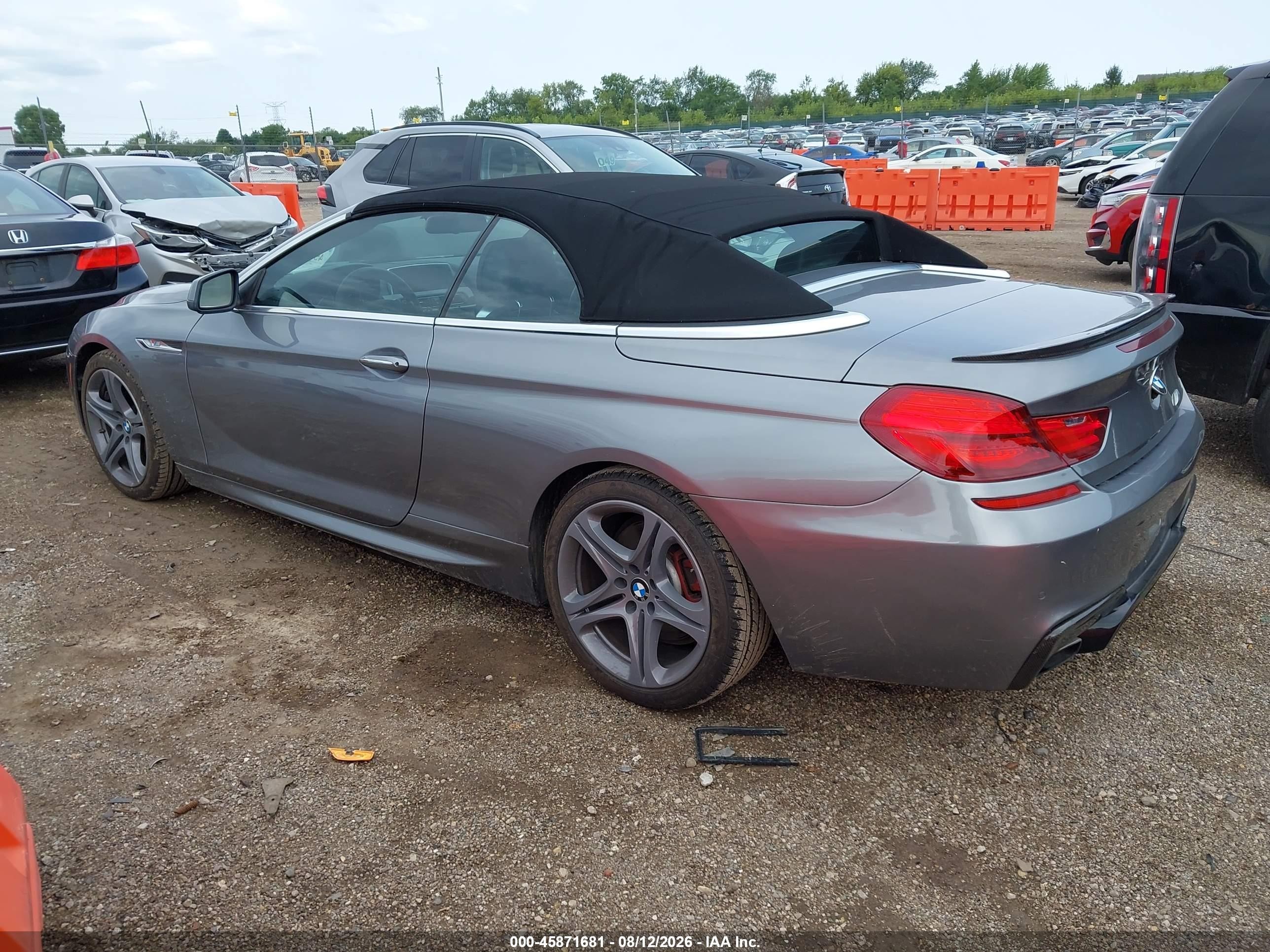 2012 Bmw 650i   Gray vin: WBALZ3C5XCDL70586