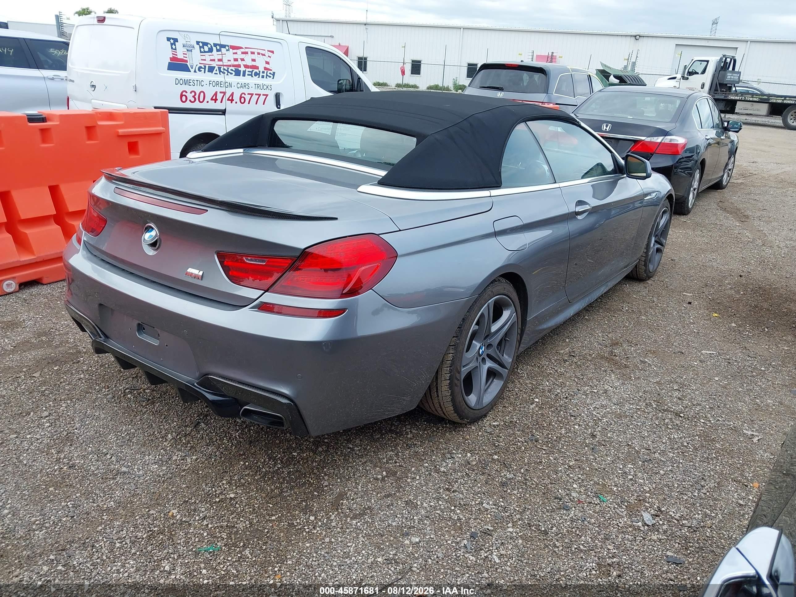 2012 Bmw 650i   Gray vin: WBALZ3C5XCDL70586