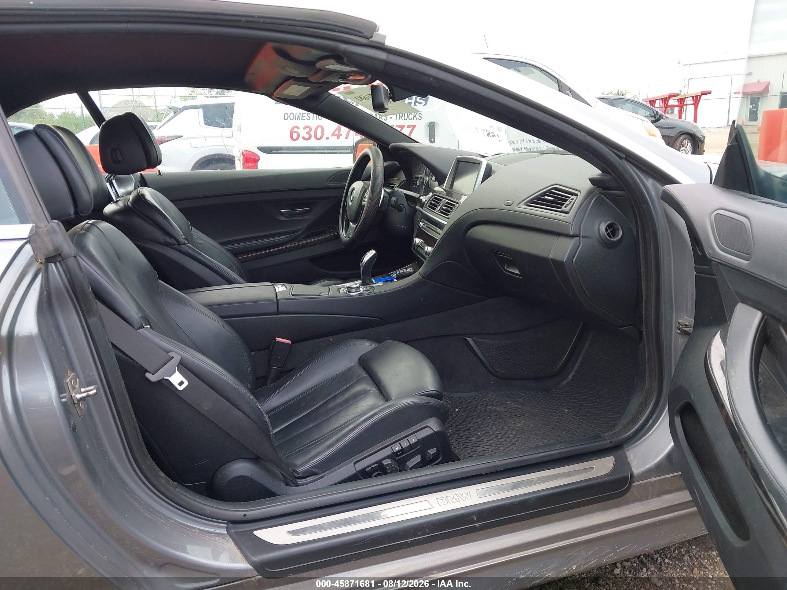 2012 Bmw 650i   Gray vin: WBALZ3C5XCDL70586