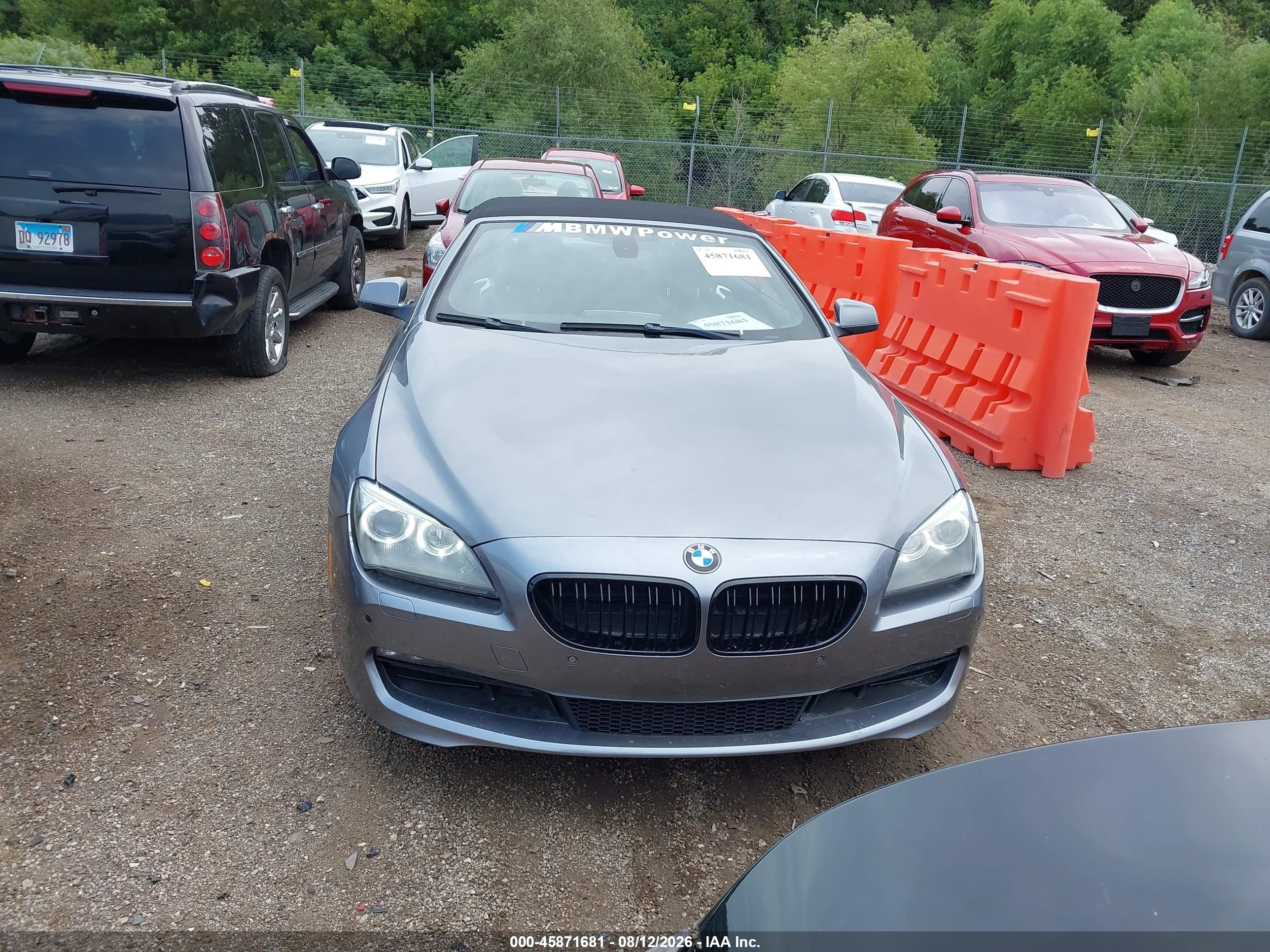 2012 Bmw 650i   Gray vin: WBALZ3C5XCDL70586