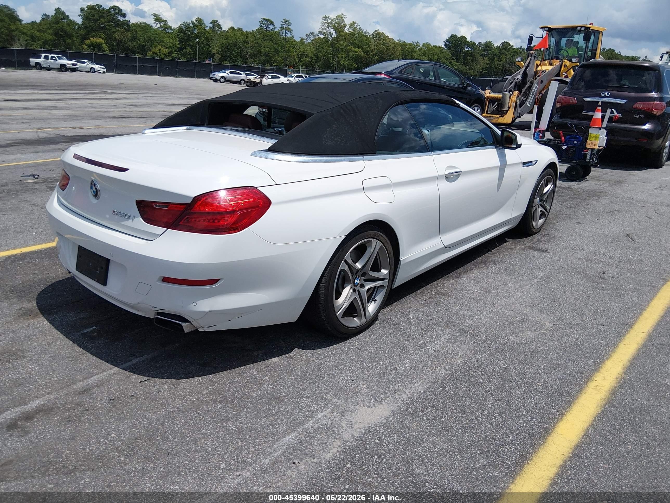 2012 Bmw 650i White vin: WBALZ3C5XCDL71463