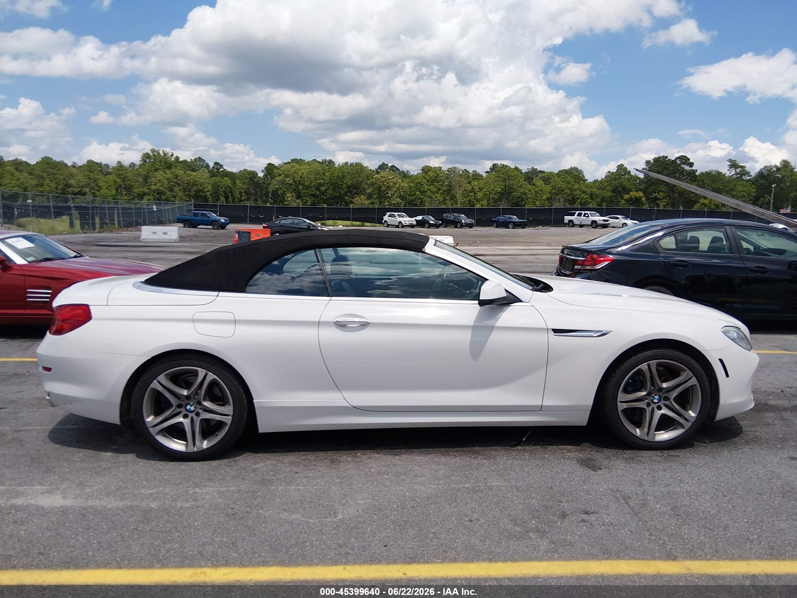2012 Bmw 650i White vin: WBALZ3C5XCDL71463