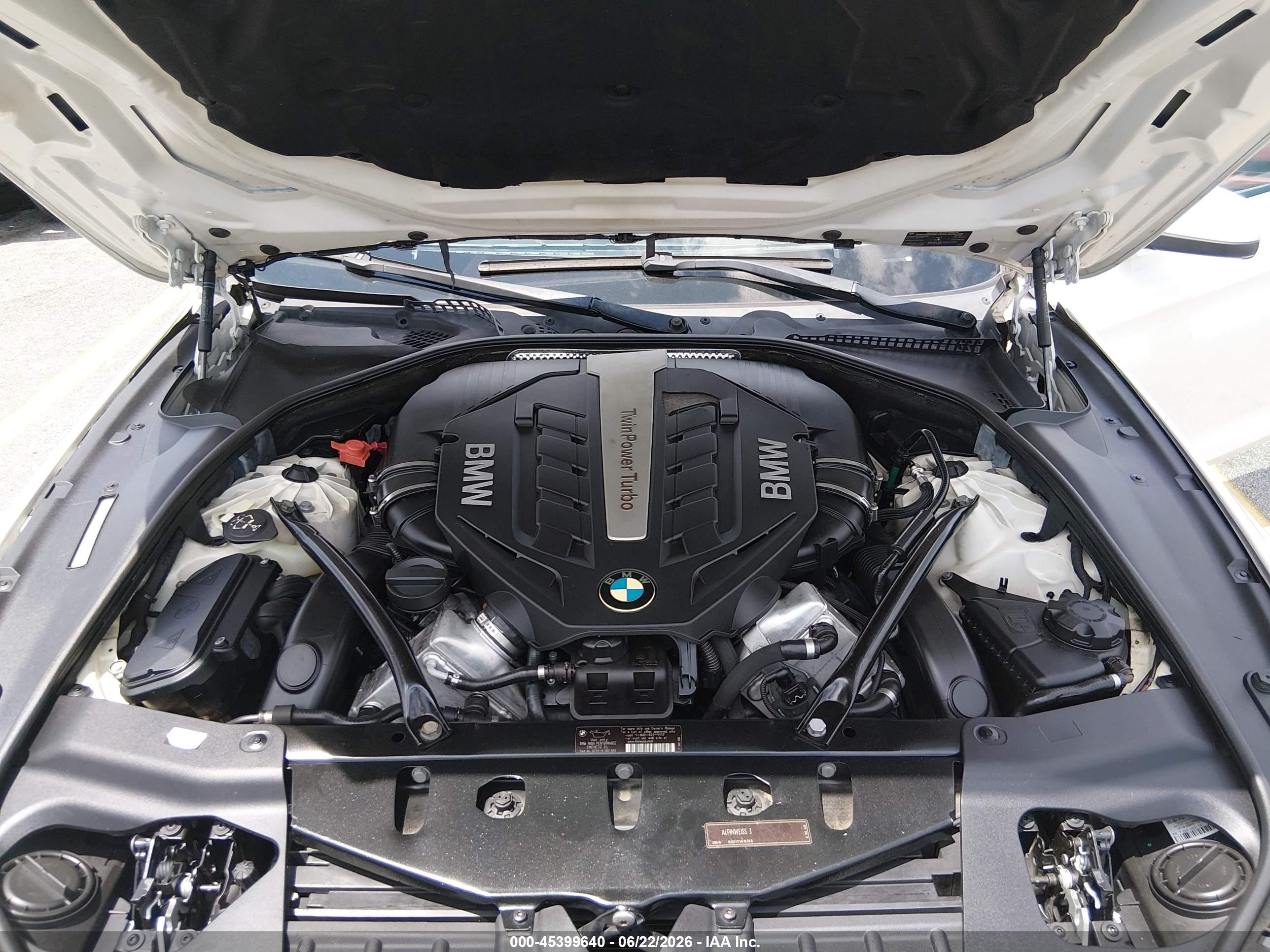 2012 Bmw 650i White vin: WBALZ3C5XCDL71463