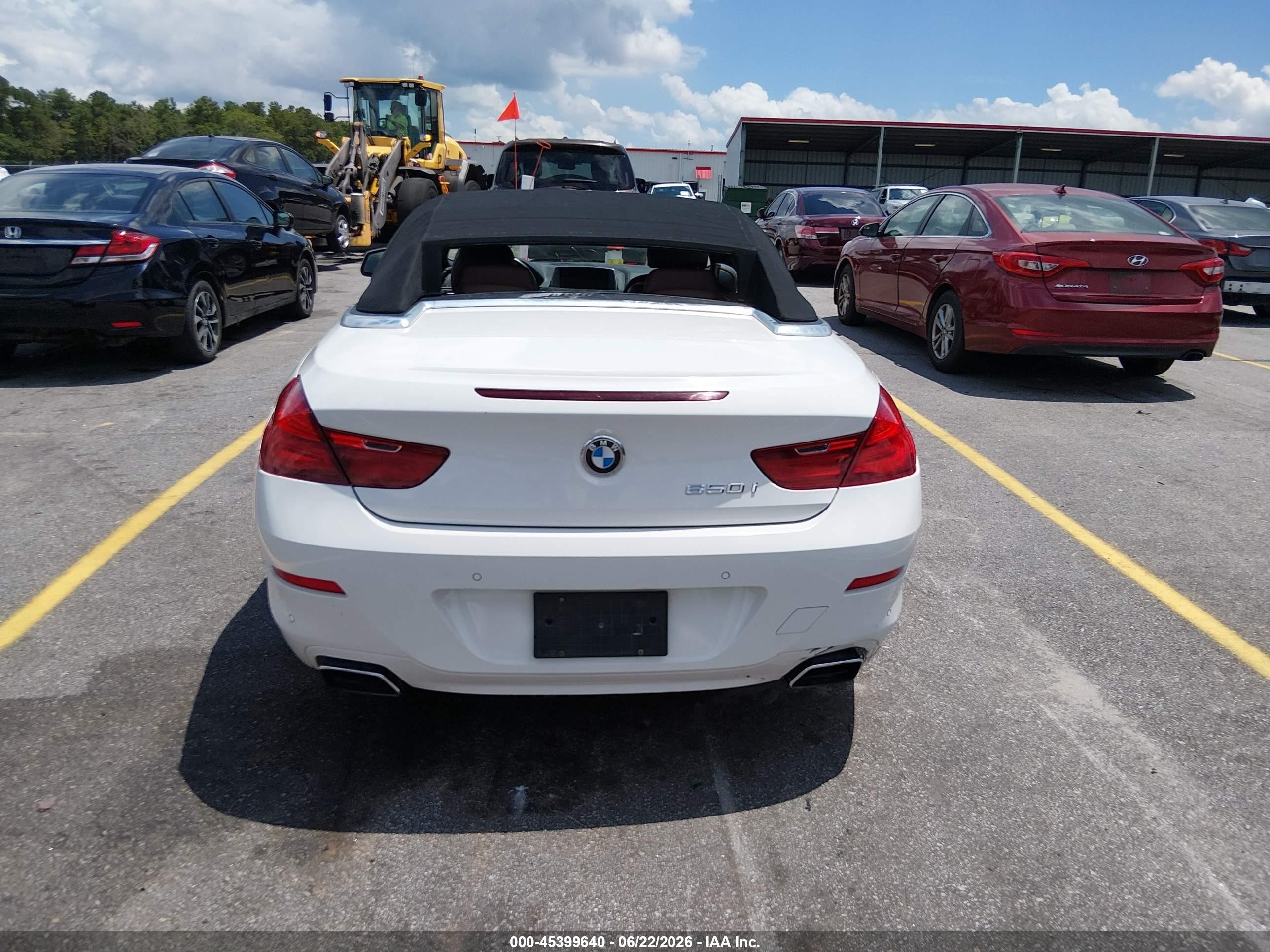 2012 Bmw 650i White vin: WBALZ3C5XCDL71463